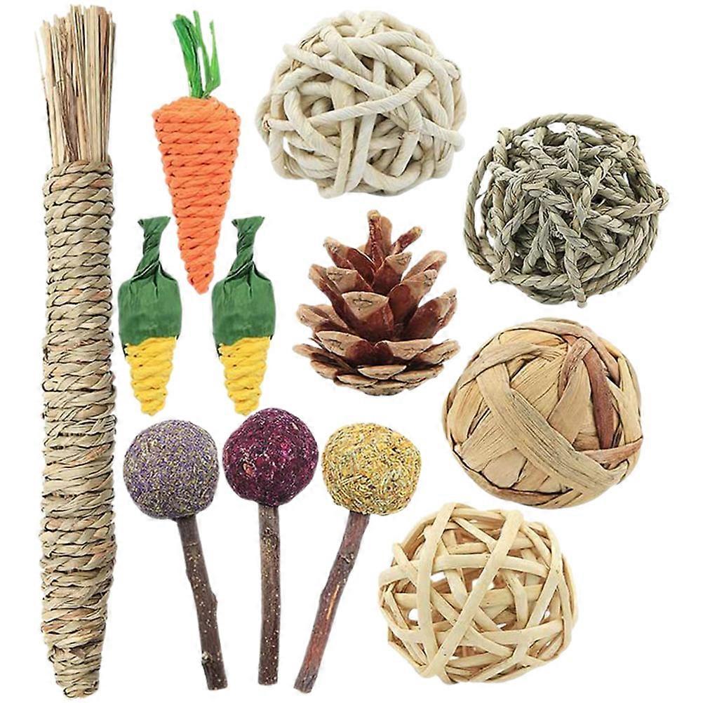 Rabbit Chew Toys for Teeth 60Pcs Small Animals Cage Accessories