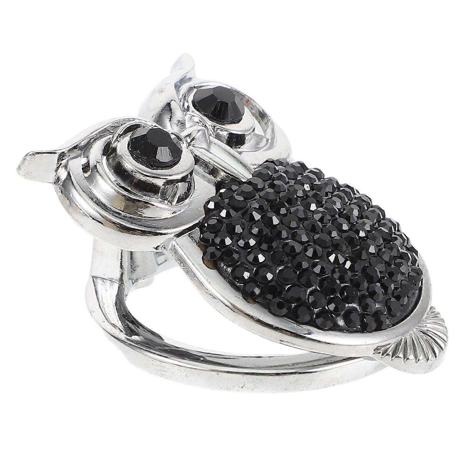 Black Zinc Alloy Owl Car Engine Start Button Cover Protective 2Pcs