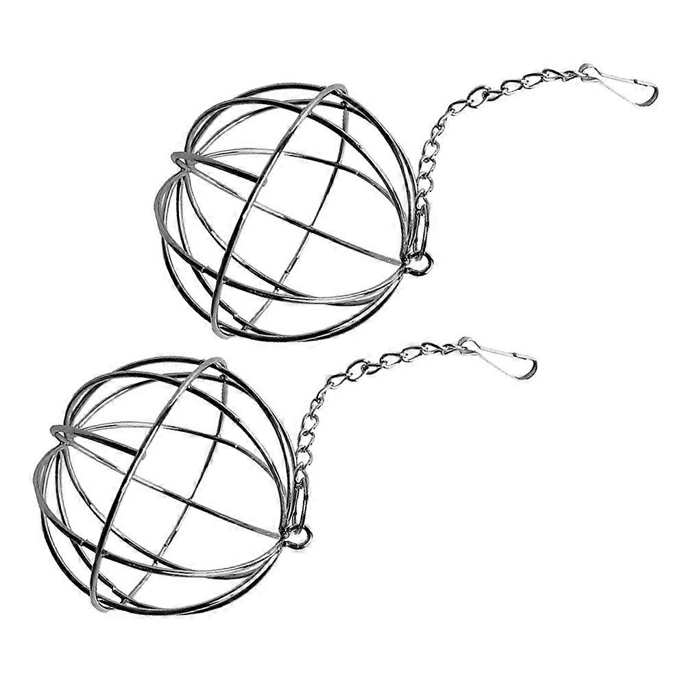 Rabbit Feeder Balls Hanging Feeder for Bunnies 10Pcs Silver Set