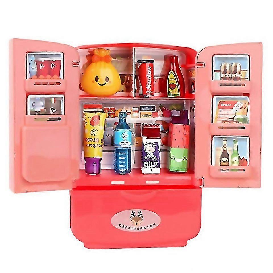 Lapsille Leikkimökin Simulaatio Jääkaappi Keittiölelu Kaksoisovi Tytöille Älykäs Pakastin