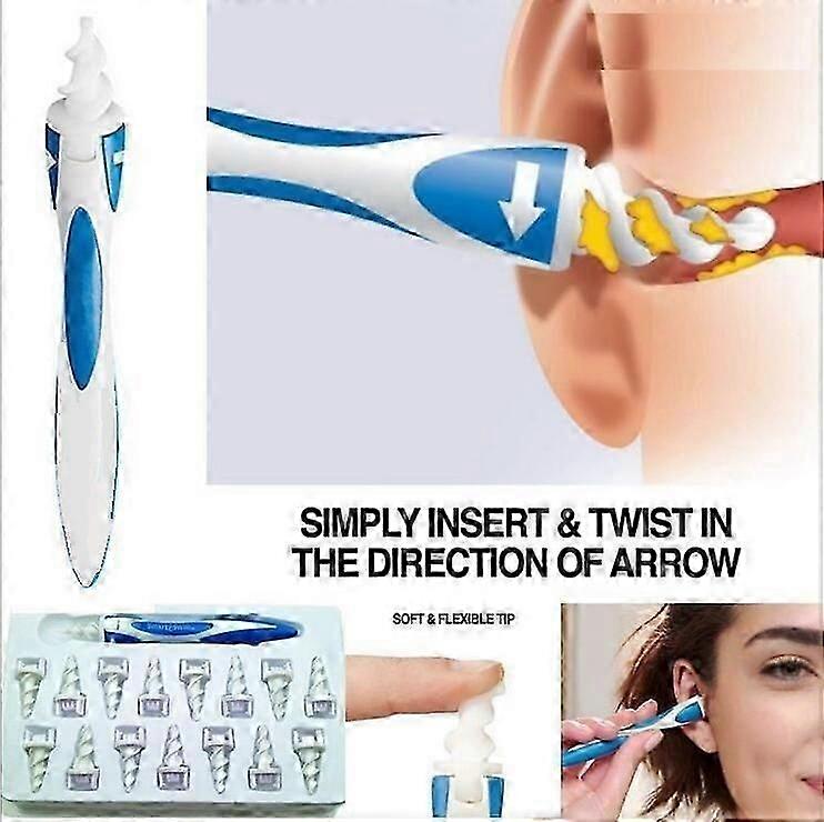 Multifunctional Spiral Earwax Remover Soft Ear Cleaning Tool_c*