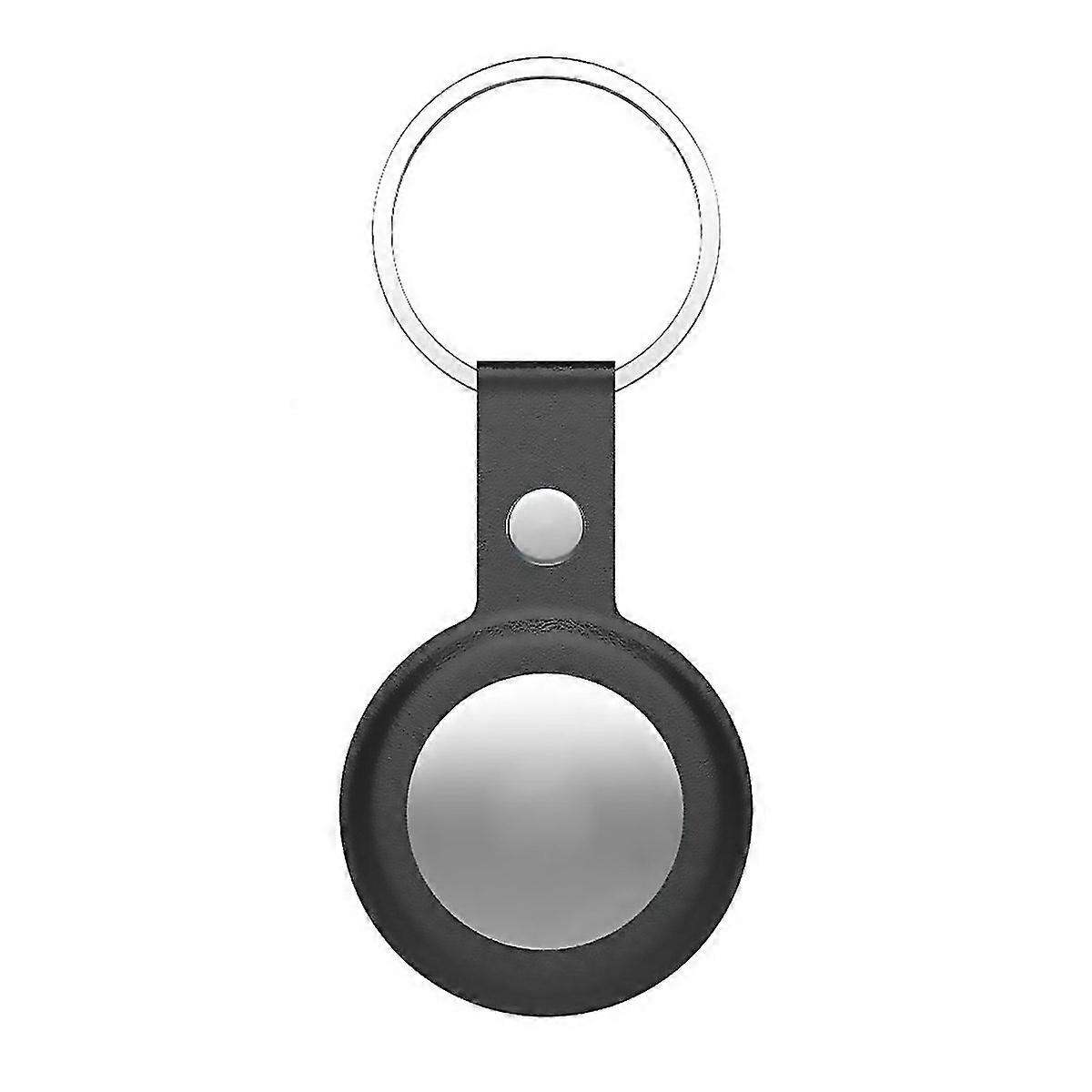 For Pu Leather Case Shockproof Antiscratch Protective Cover With Keychain Ring Loop For Airtag