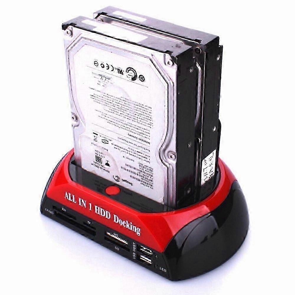 3.5" 2.5" SATA IDE Docking Station For 2-Drive HDDs, e-SATA Hub, External Storage Enclosure