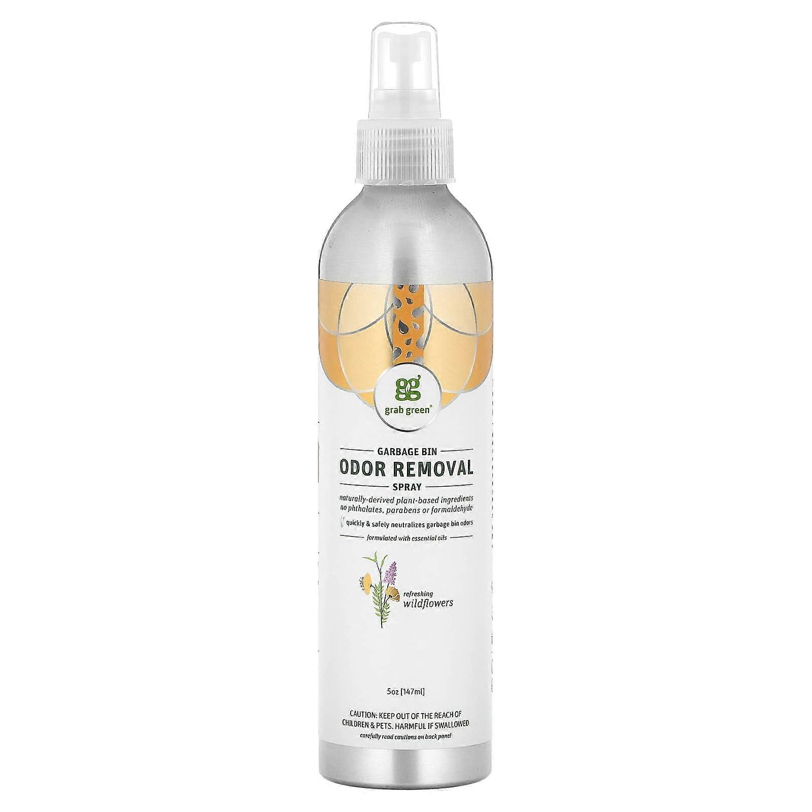 Garbage Bin Odor Removal Spray, Refreshing Wildflowers, 5 oz (147 ml)