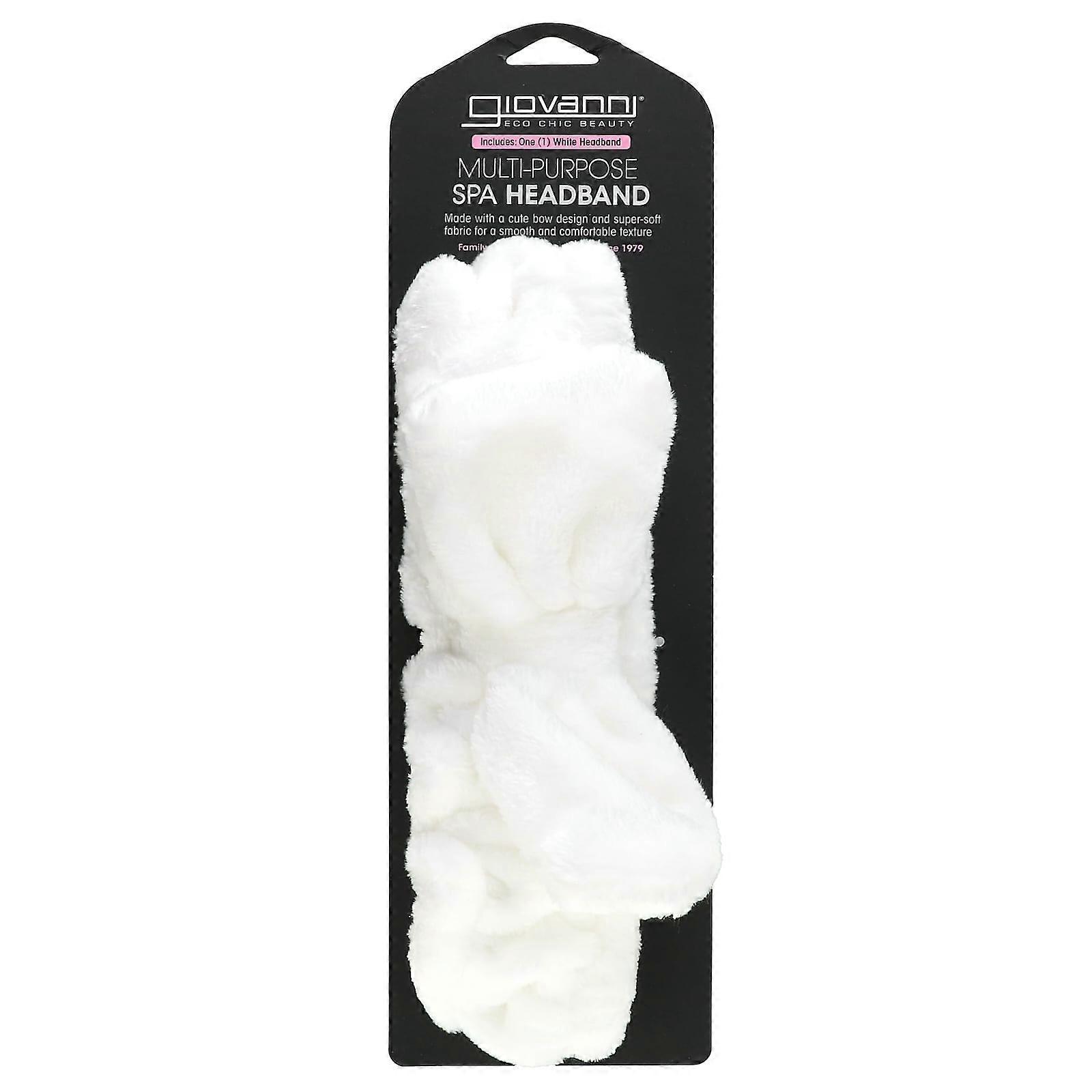 Giovanni, Multi-Purpose Spa Headband, White, 1 Count