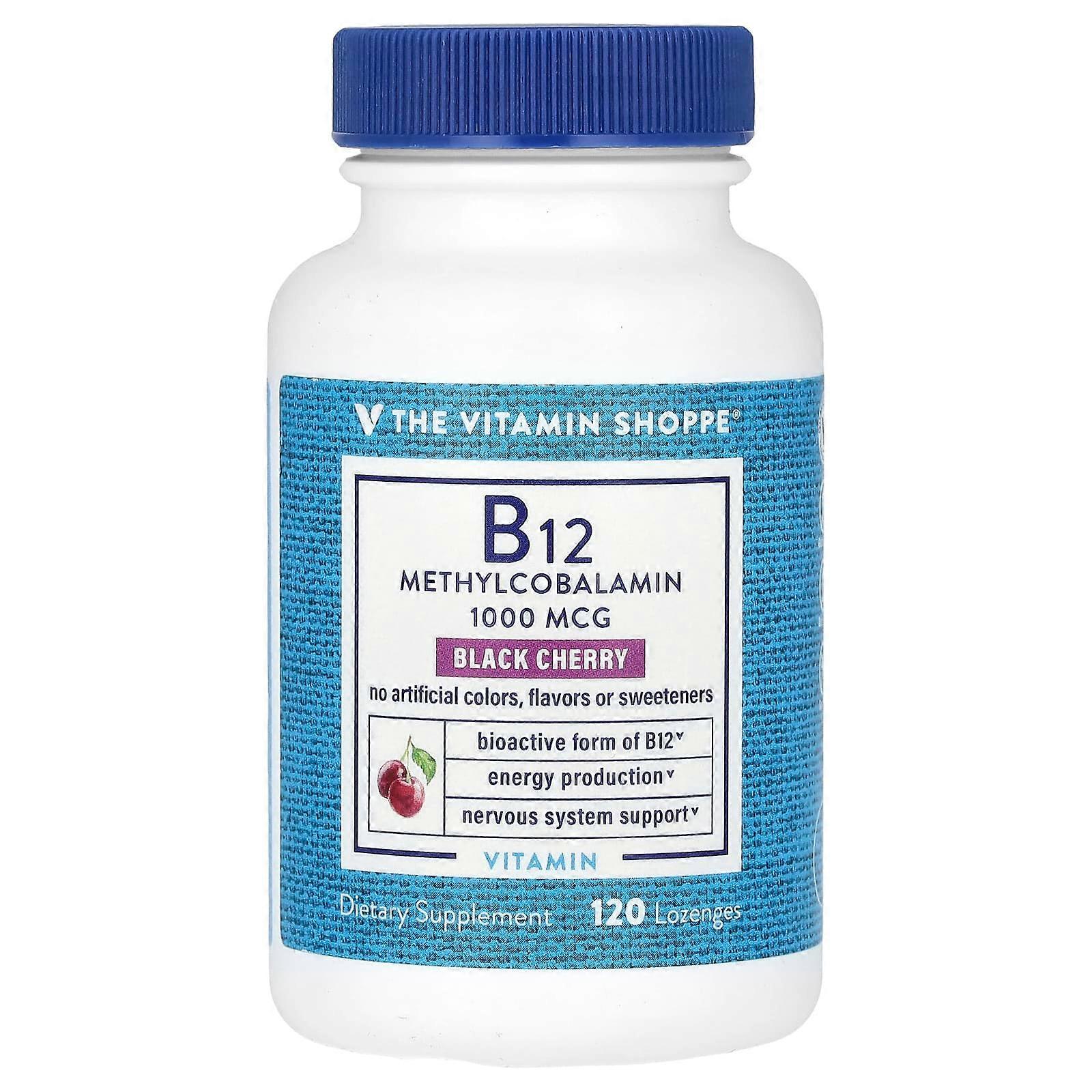 B12, Black Cherry, 1,000 mcg, 120 Lozenges