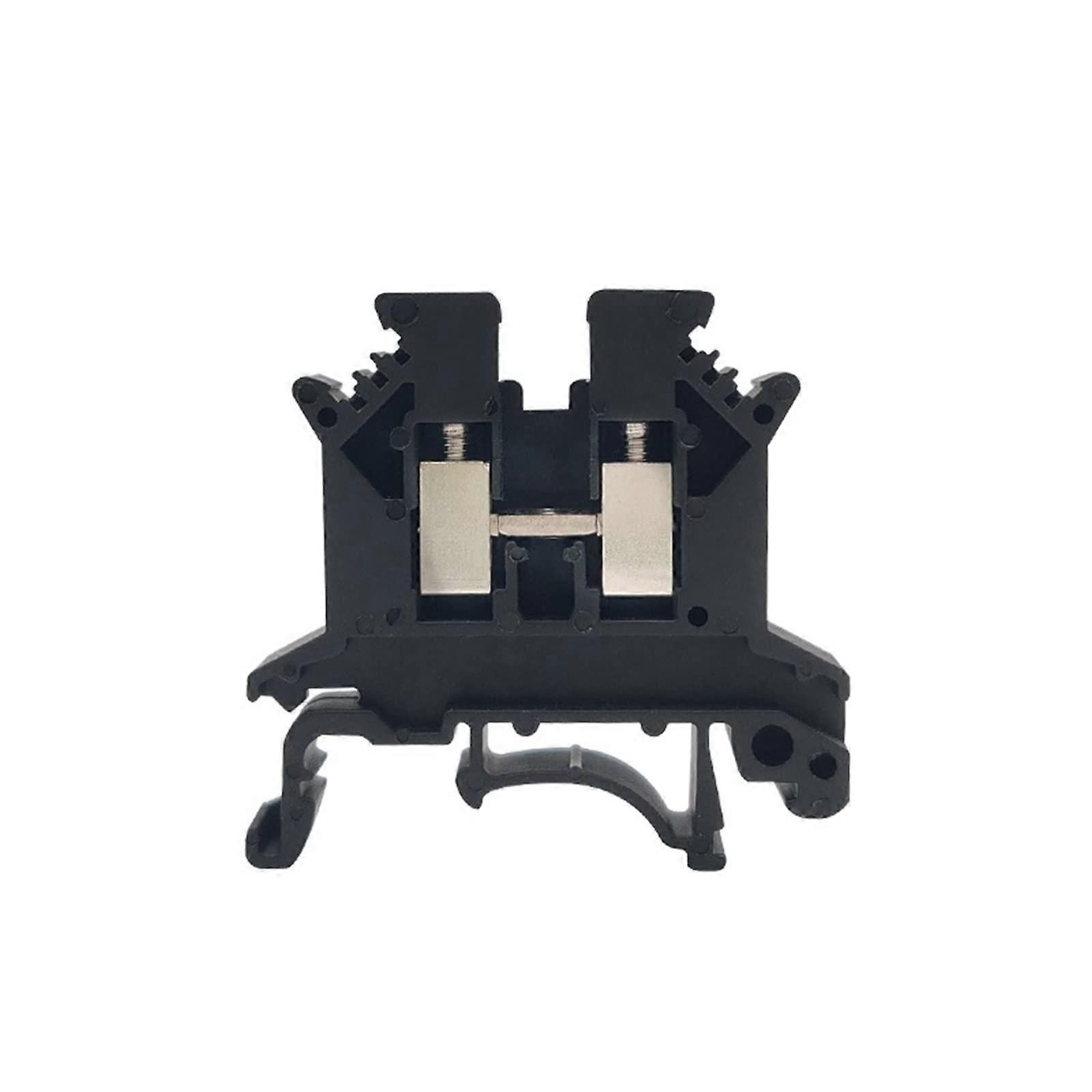 2.5mm2 Wire Electrical Connector 10 Pack Screw Terminal Din Rail Terminal Block Black