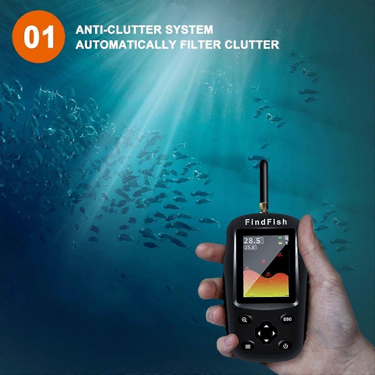 Smart Englisch Russische Menü Drahtlose Sonar Tragbare Fisch Finder Sensor