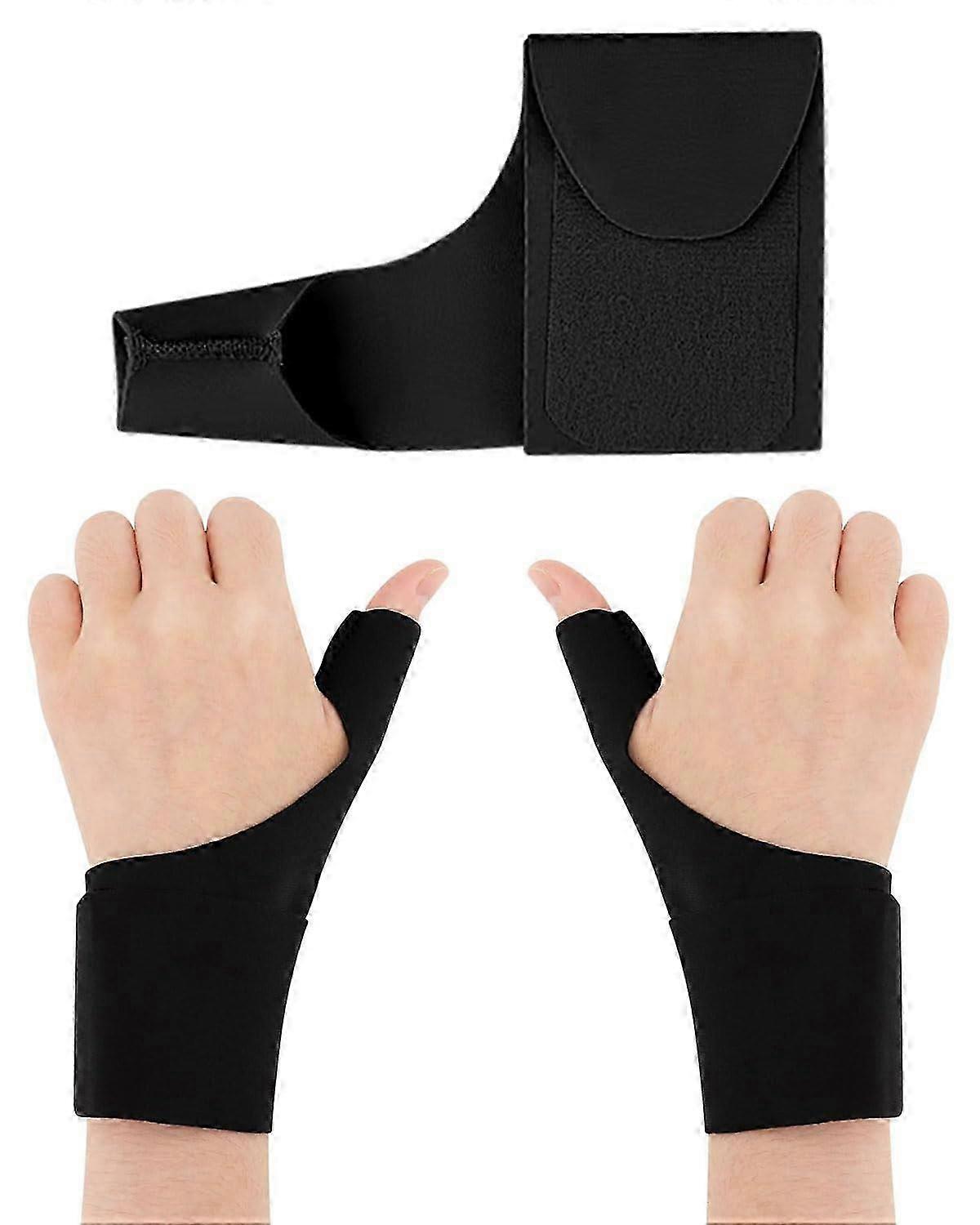 Premium Thumb Bandage Set for Left and Right Hands, Elastic Wrist Support Splint for Tendonitis Relief in Sports Activities