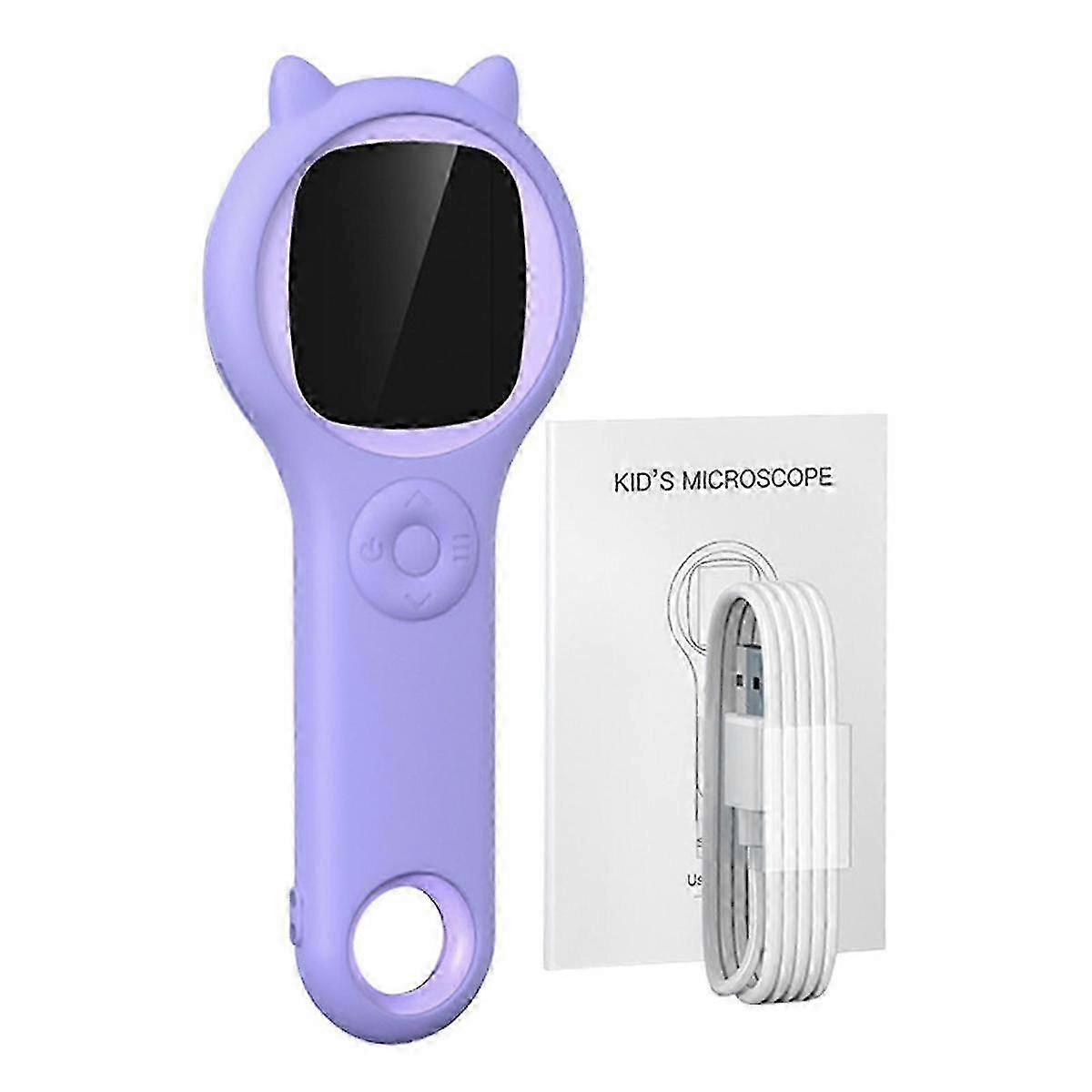 Microscop digital portabil cu mărire 500X Lupă ușoară cu 8 LED-uri compatibile băieți fete