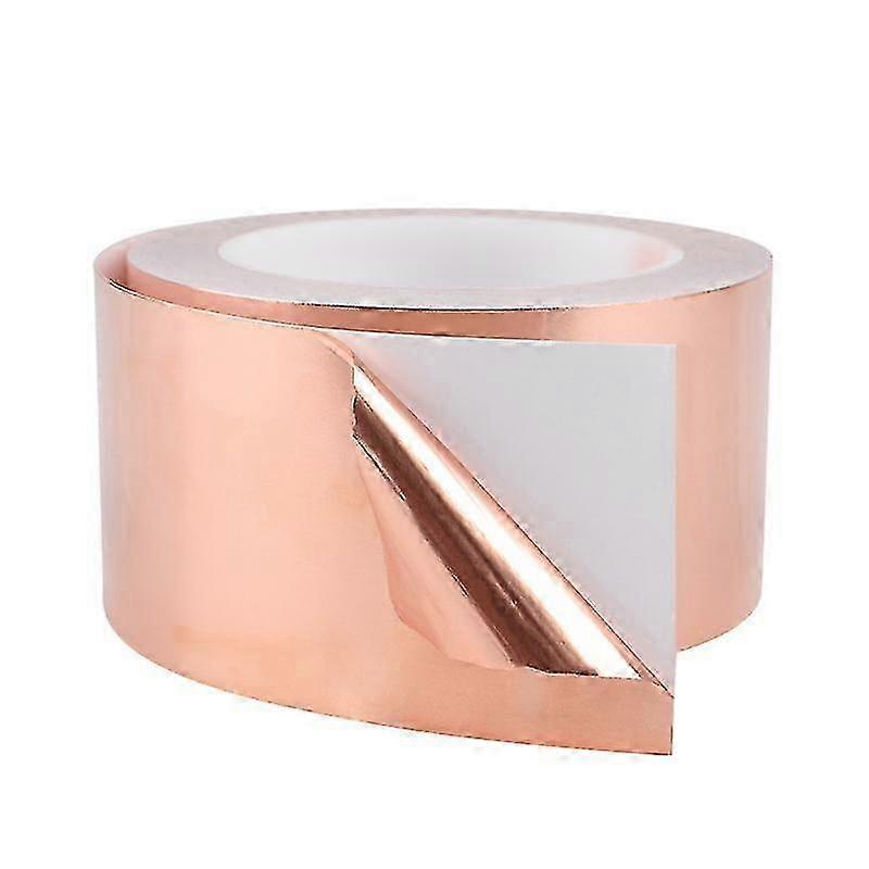 Copper Foil Tape, EMC EMI Shielding Adhesive Tape for Crafts, Slug Repellent, Electrical Repairs, Circuits Paper 25mm*50m