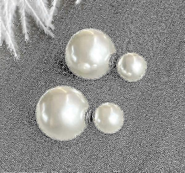 925スターリングシルバー両面パールピアス-ファッショナブルでエレガントなジュエリー