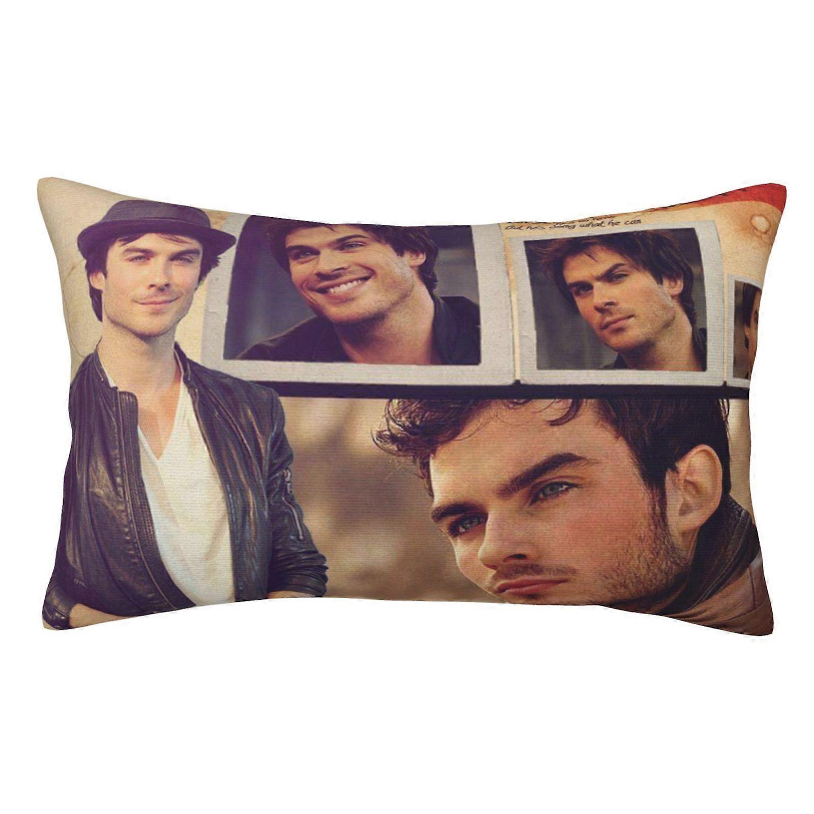 t443 Ian Somerhalder The Vampire Diaries Fronha Almofada Capas de Almofada Com Zíper Oculto Fronha Decoração Para Cama Dormitório Sofá Sofá Carro cBZT443