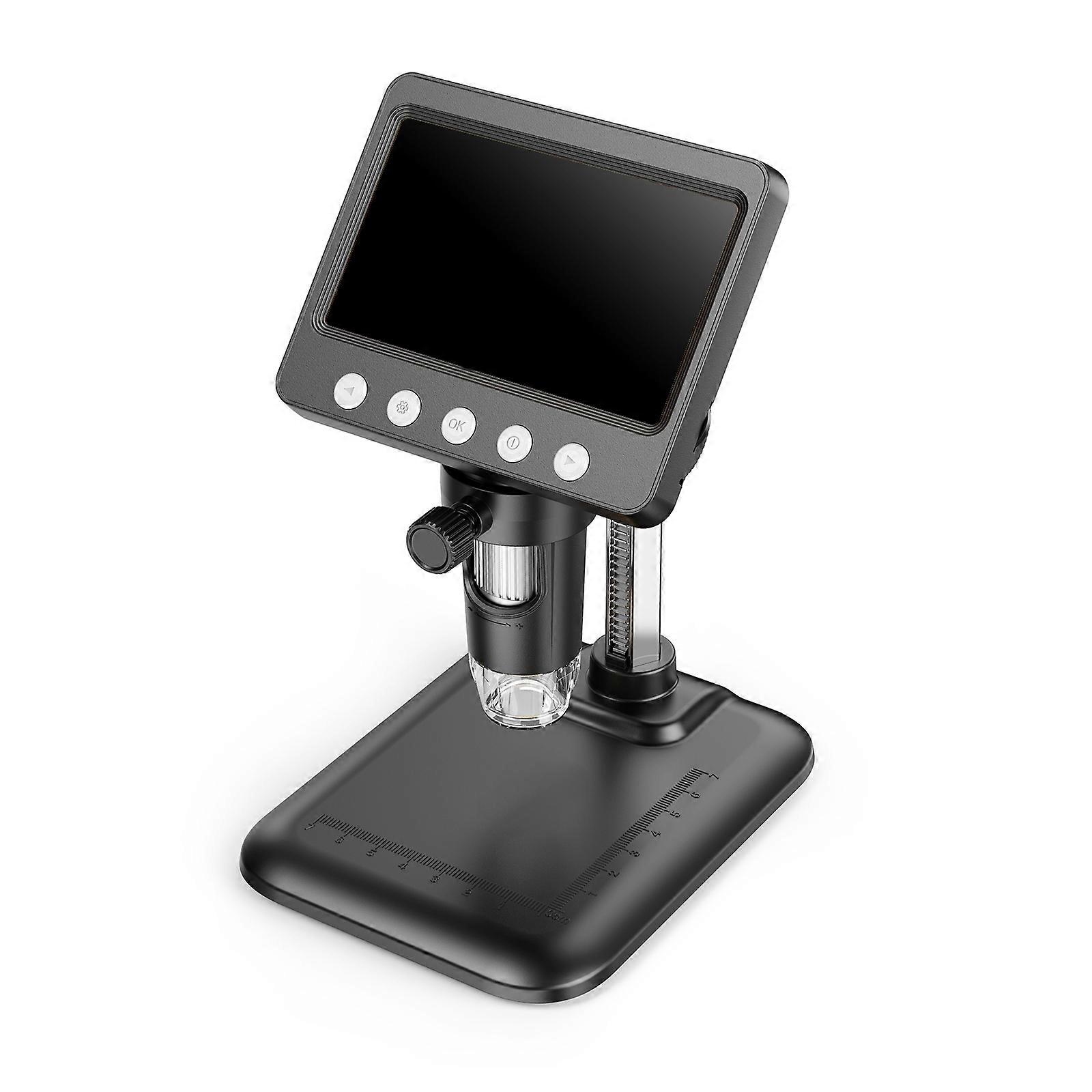 4.3inch Digital Microscope 1000X Zoom 2MP Electronic Microscope Camera Rechargeable for Circuit Board Repair Soldering Multicolor