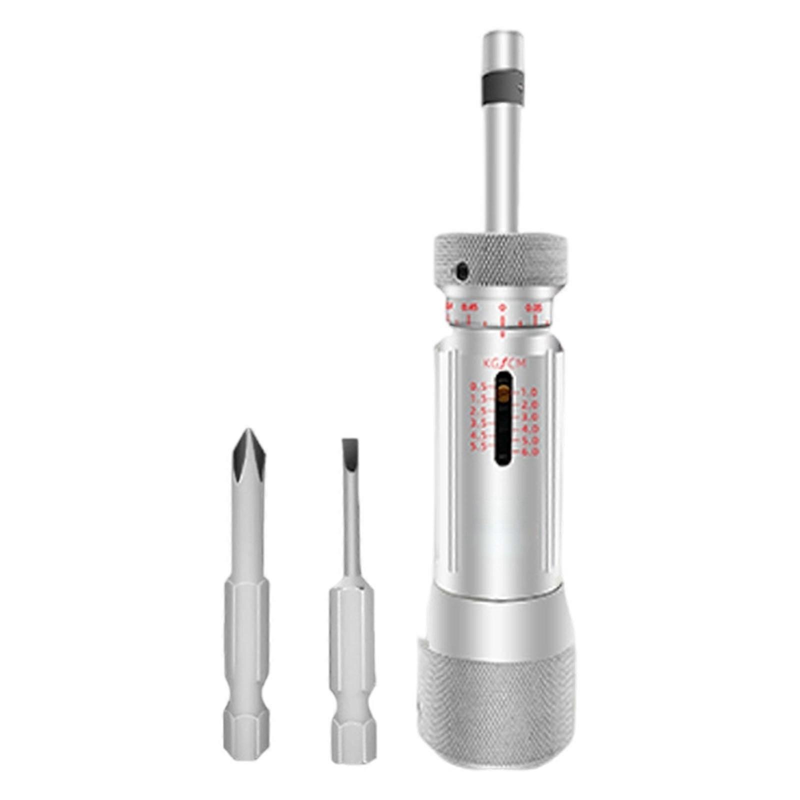 Accuracy Torques Screwdriver Adjustable Setting Marked Scale Metal Grip Enhances Stability For Mechanical Repairs Multicolor