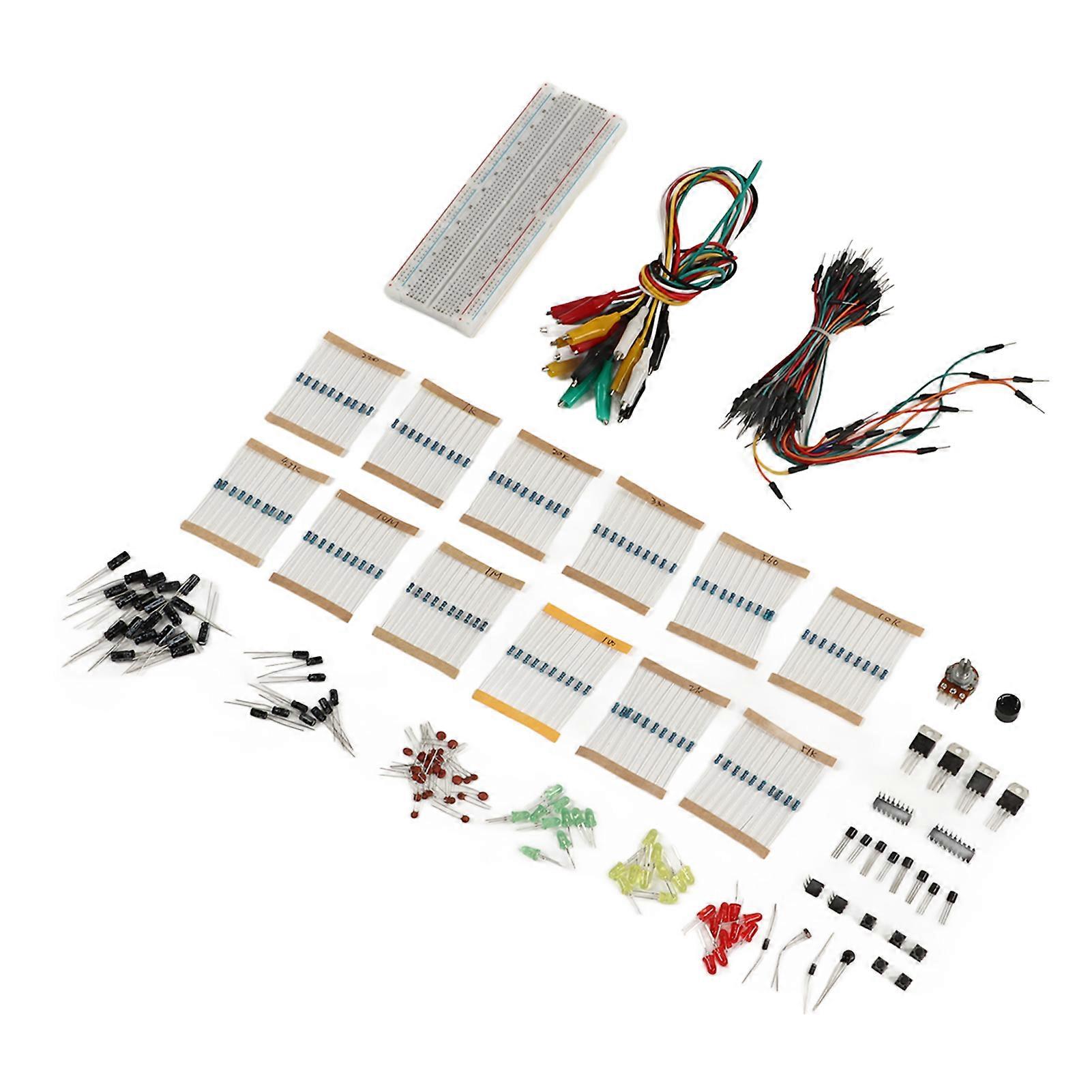 Electronic Component Assortment Fun Kit Breadboard Buzzer Diode Capacitor Resistor