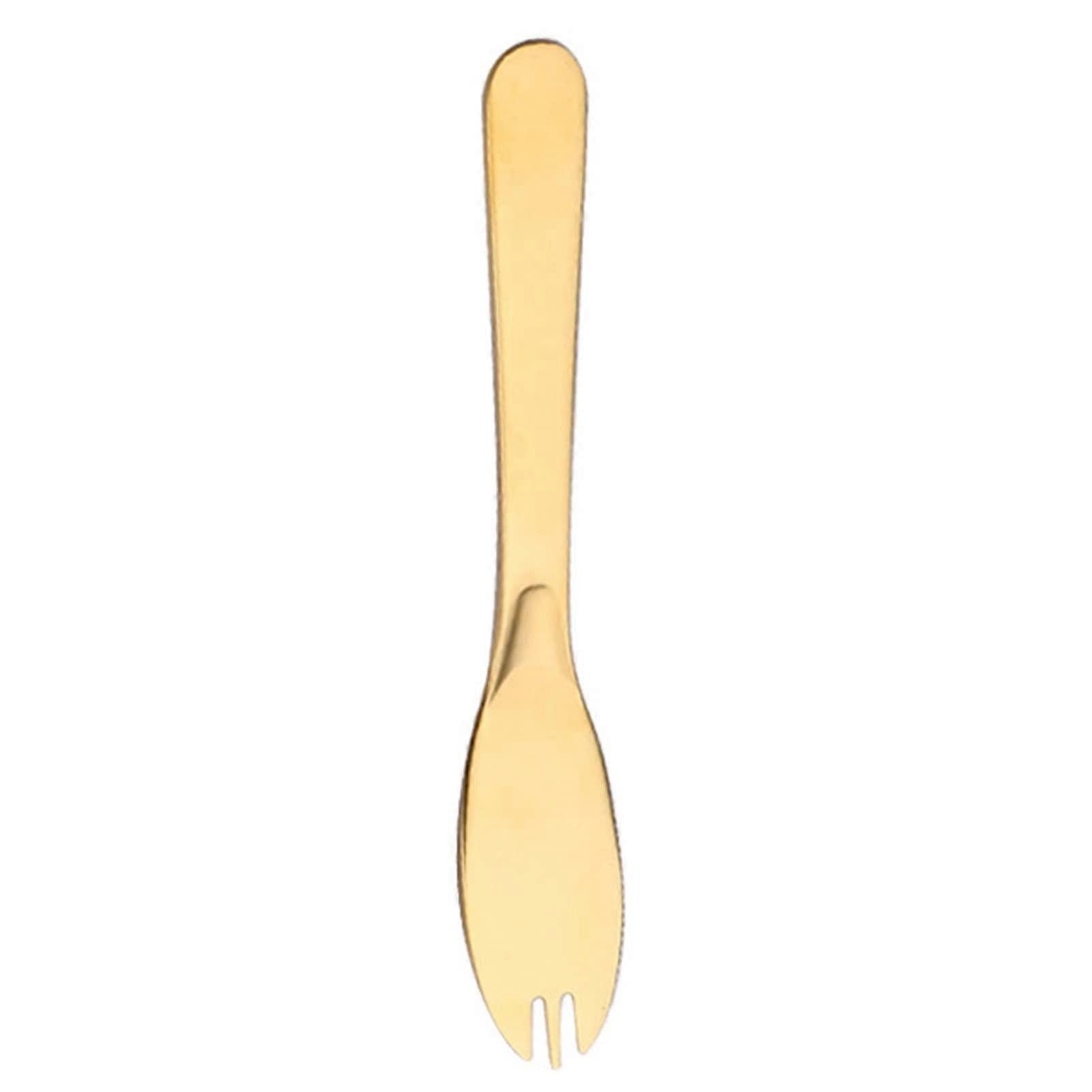 Bread Fork Lightweight Butter Spreader Cutter Gadget For Dinnerware Wide Application RustProof Golden