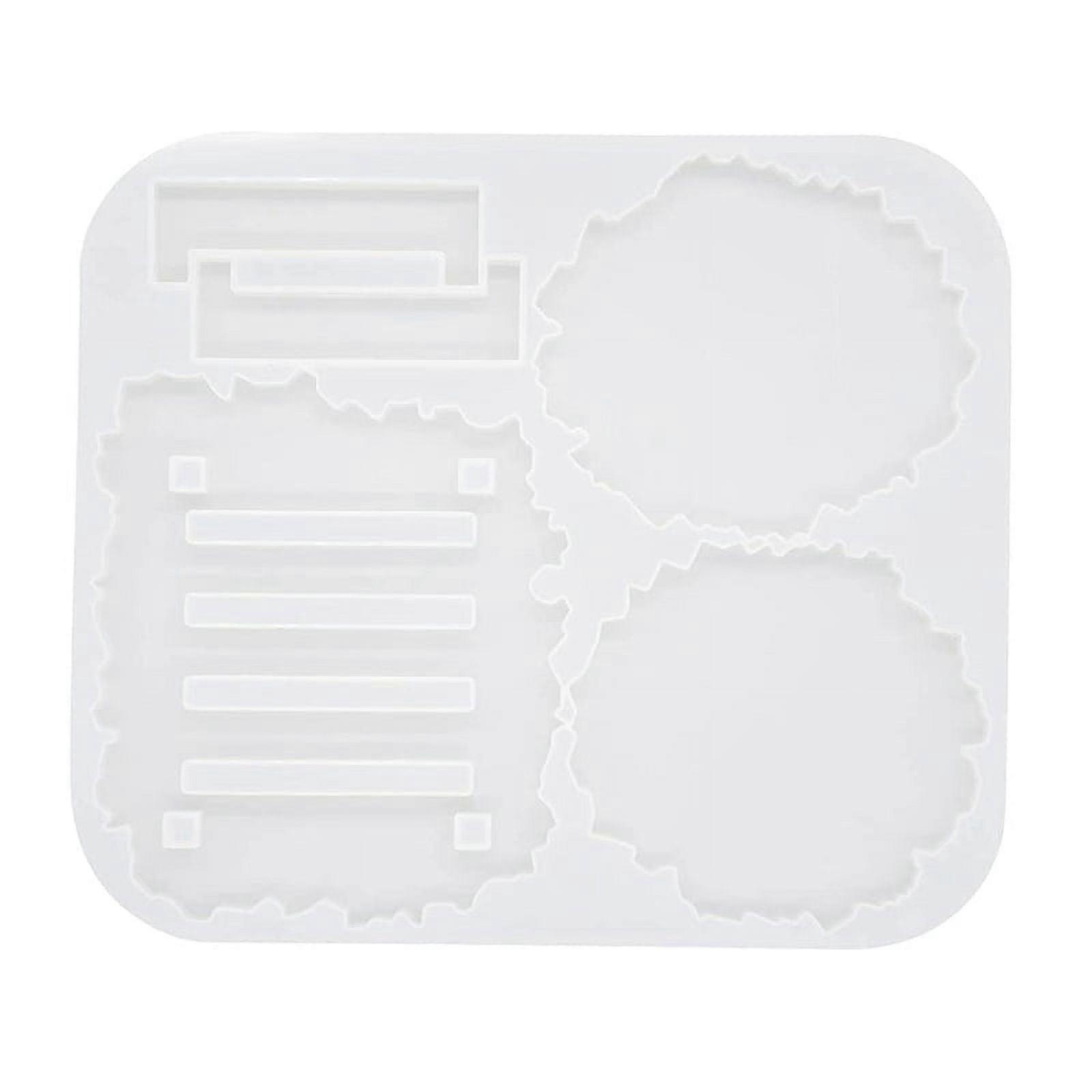 ckepdyeh Coaster Resin Molds,Irregular Coaster Molds with Silicone Coaster Storage Holder Mold for Cups Mats,Coaster Making Tools