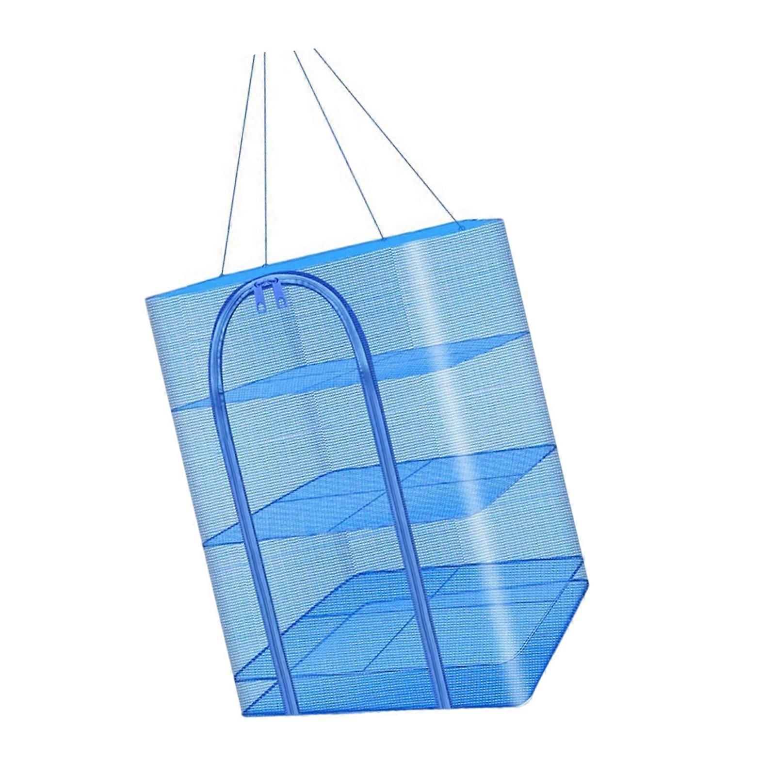 4 Layers Folding Fish Drying Net Dry Rack Hanging Basket Hanging Drying Fish Net Home Drying Vegetable Net Enduring  45cm