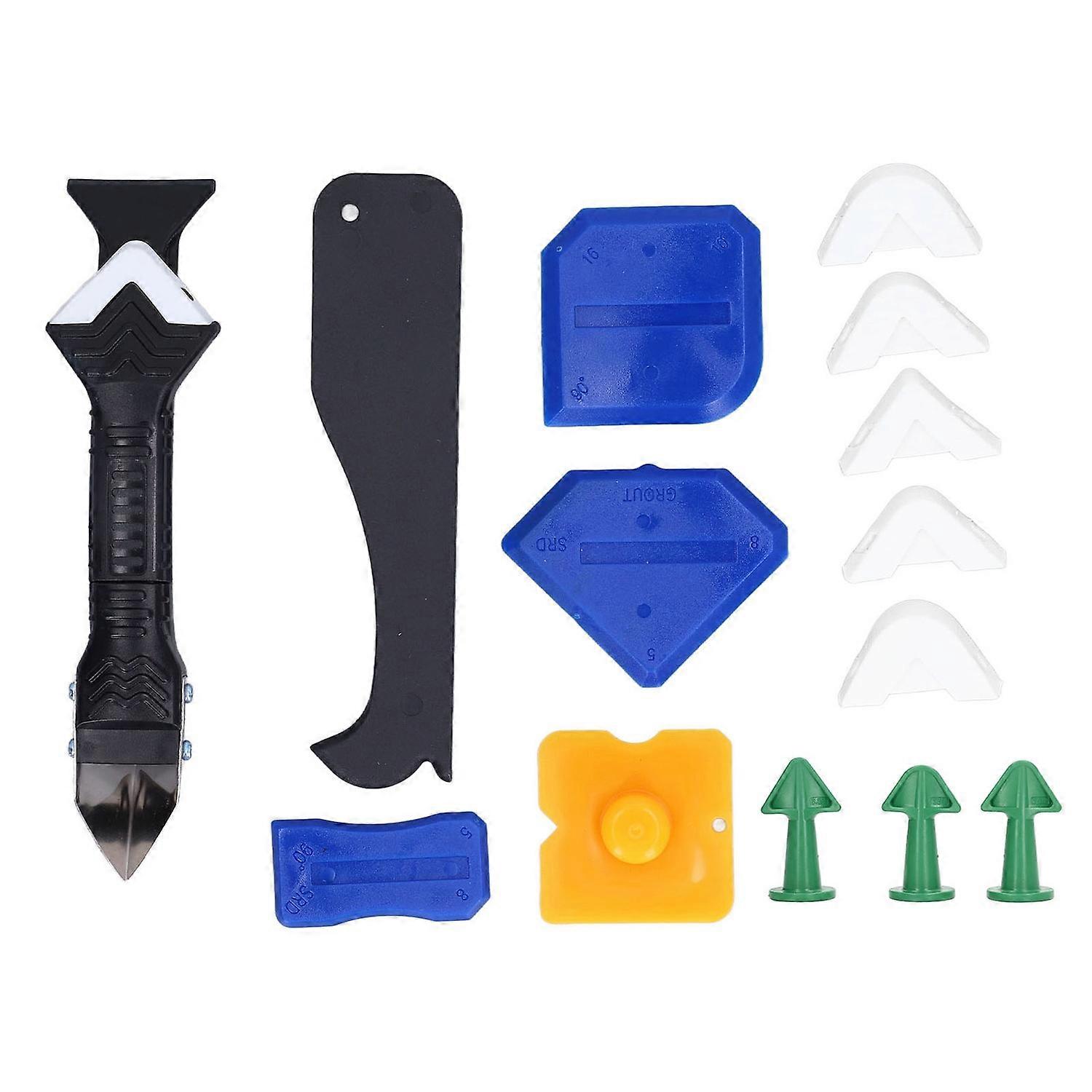 Silicone Caulking Tool Kit Sealant Finishing Caulk Removal Multifunction Grout Scraper