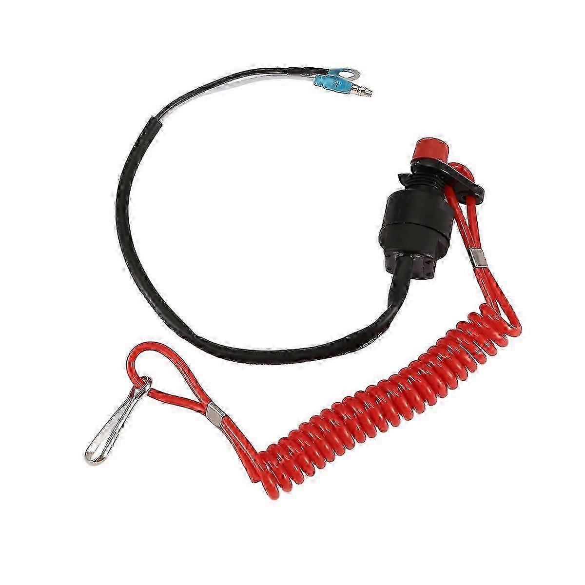 Boat Motor Emergency Kill Switch & Outboard Stop Switch with Safety Cut Off Feature for All Boats