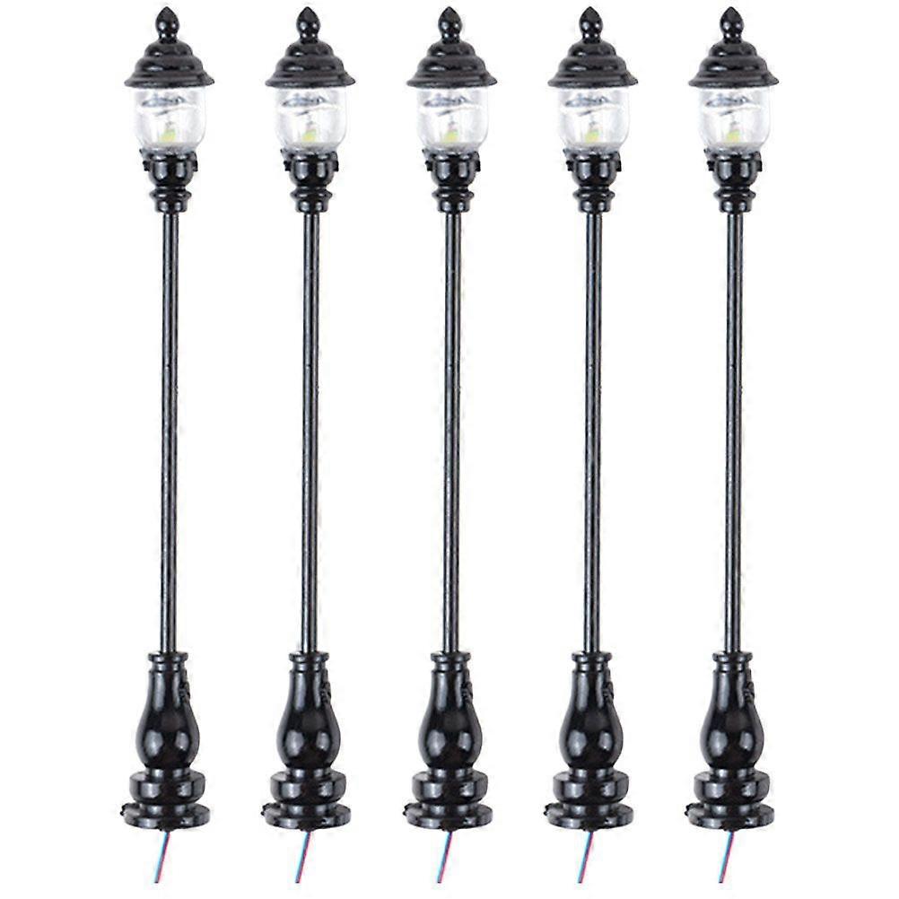5pcs Simulated Mini Yard Lights Model Light Model Sand Table Lamp Decorations