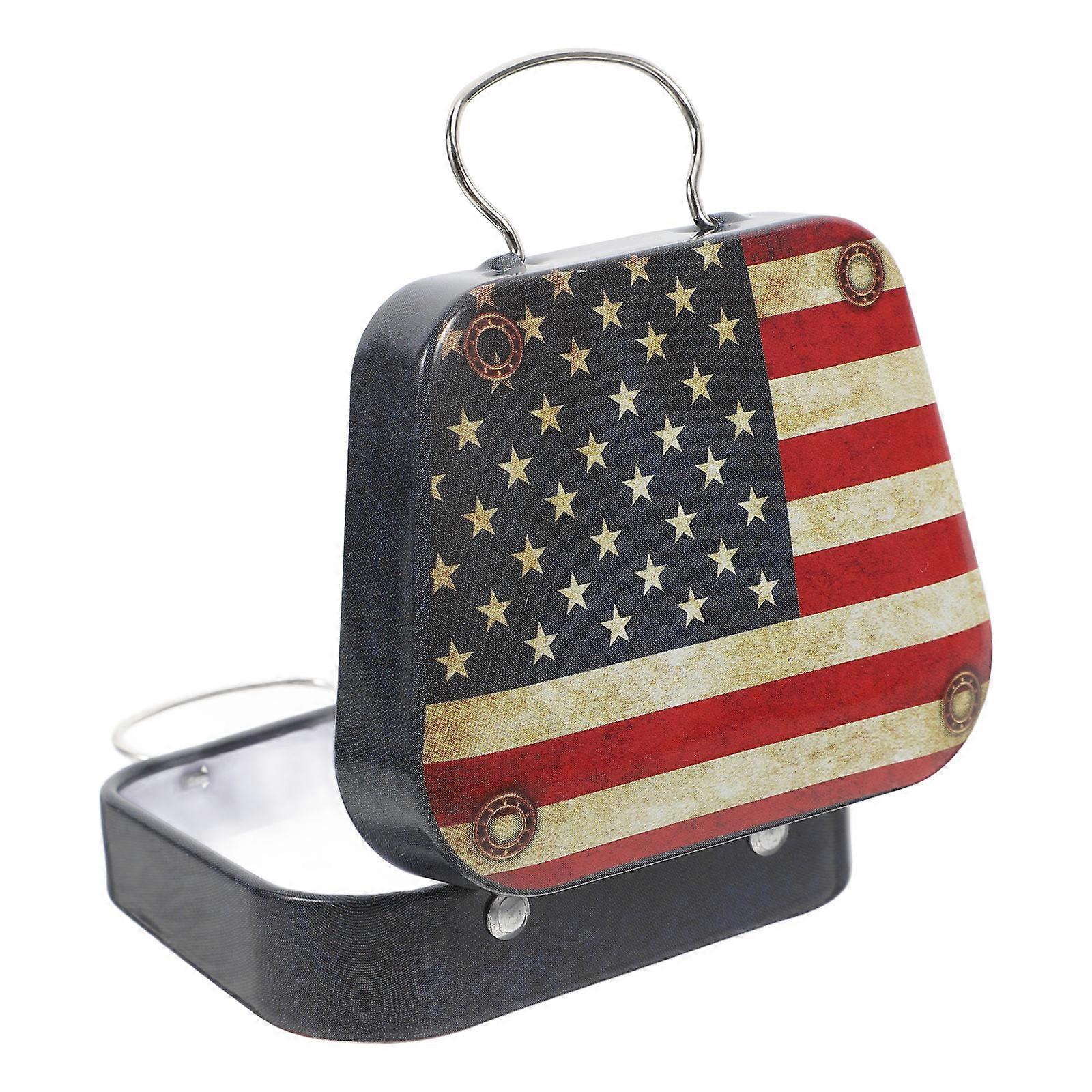 Multipurpose Tinplate Box with Handle for Storage Vintage Candy Container