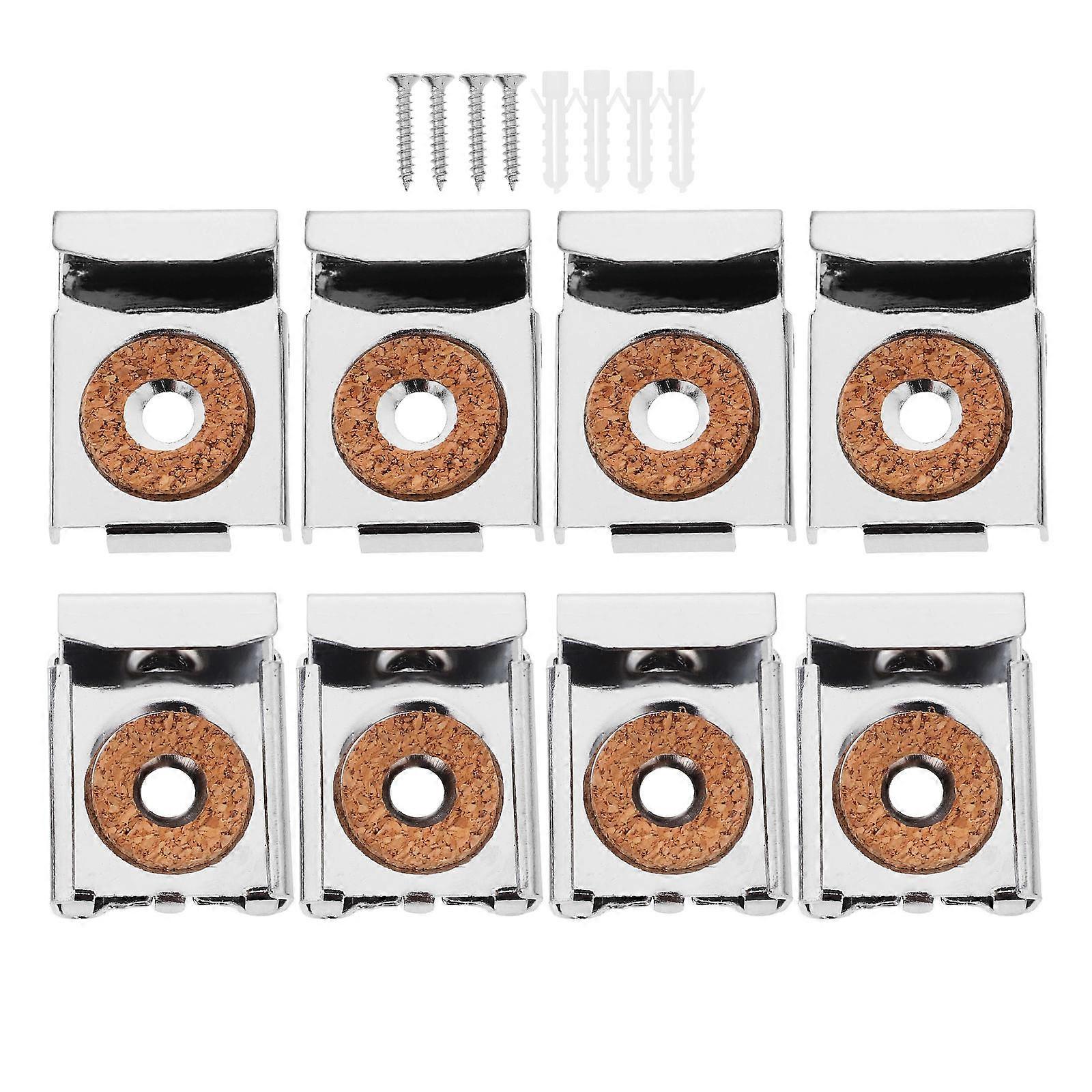 Iron Mirror Mounting Clips Frameless Mirror Holder for Wall Use 8Pcs