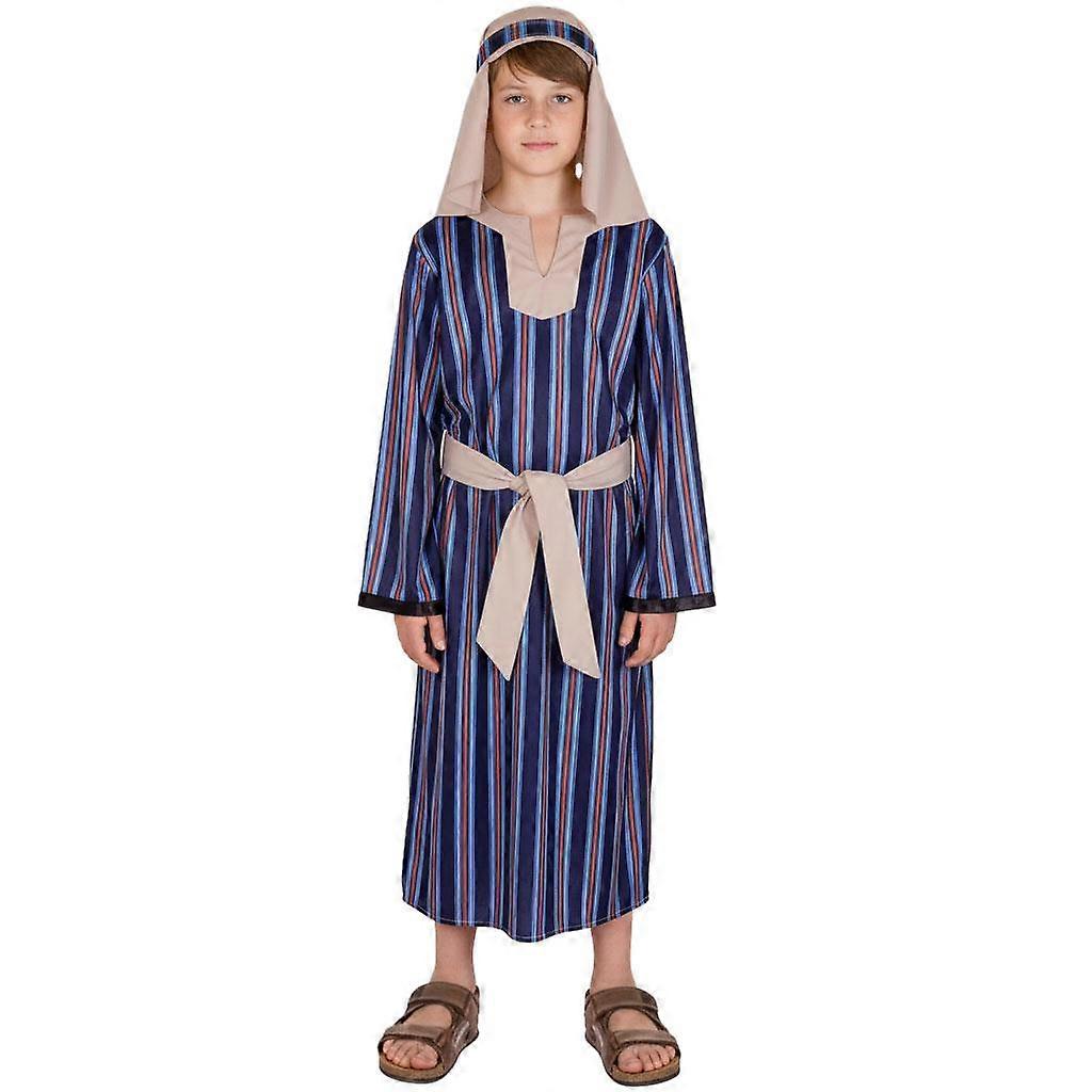 Kids Boys Xmas Nativity Villager Costume Shepherd Townspeople Joseph Costume