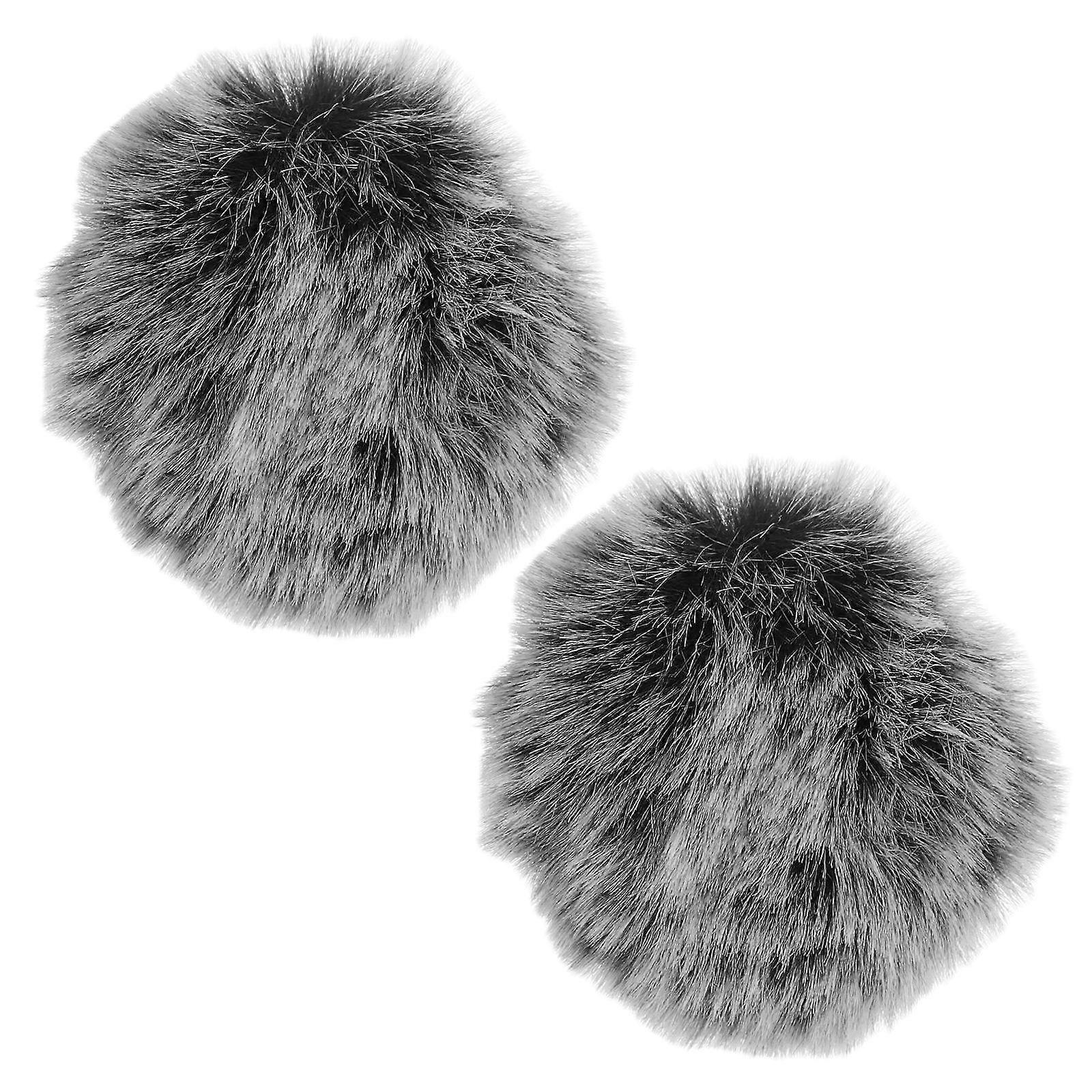 Microphone Windshield Cover for Lapel Noise Reduction 2Pcs Grey
