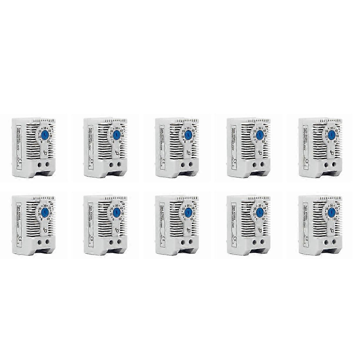 10X KTS011 DIN Rail Mount Adjustable Mechanical Thermostat Temperature Controller