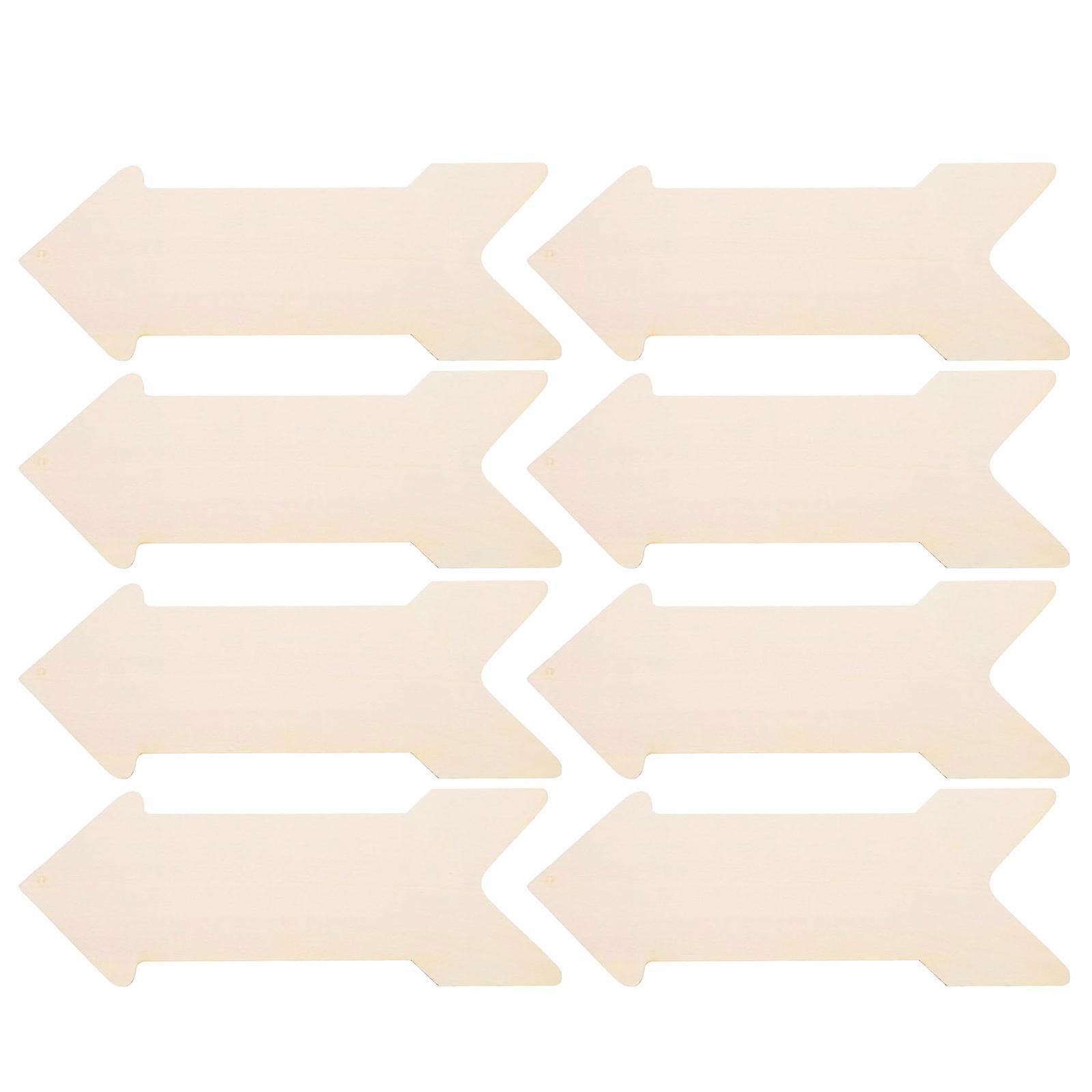 4Pieces Wood Directional Arrows Ideal for Enthusiasts and Event Planners Multicolor
