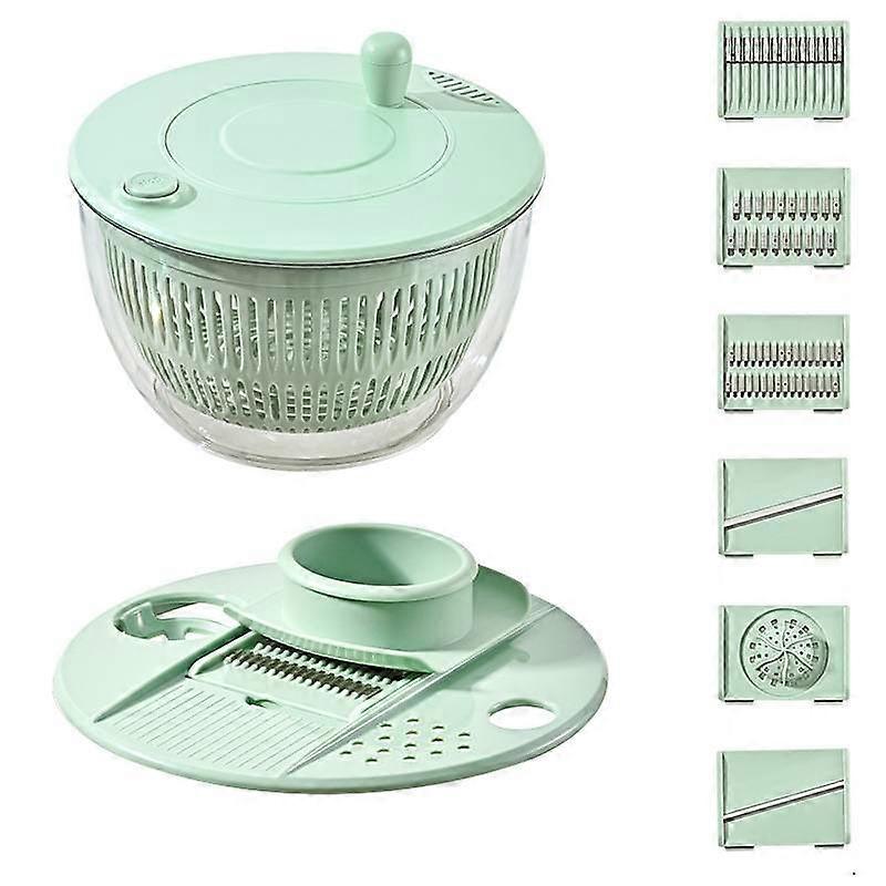 Salad Spinner and Vegetable Chopper with One-Touch Quick Stop, Fast Drying, Multi-Purpose Use
