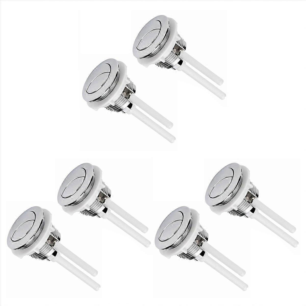 6PCS Toilet Flush Button Replaces 38mm Double-Button Switch Round Button Toilet Flush Button