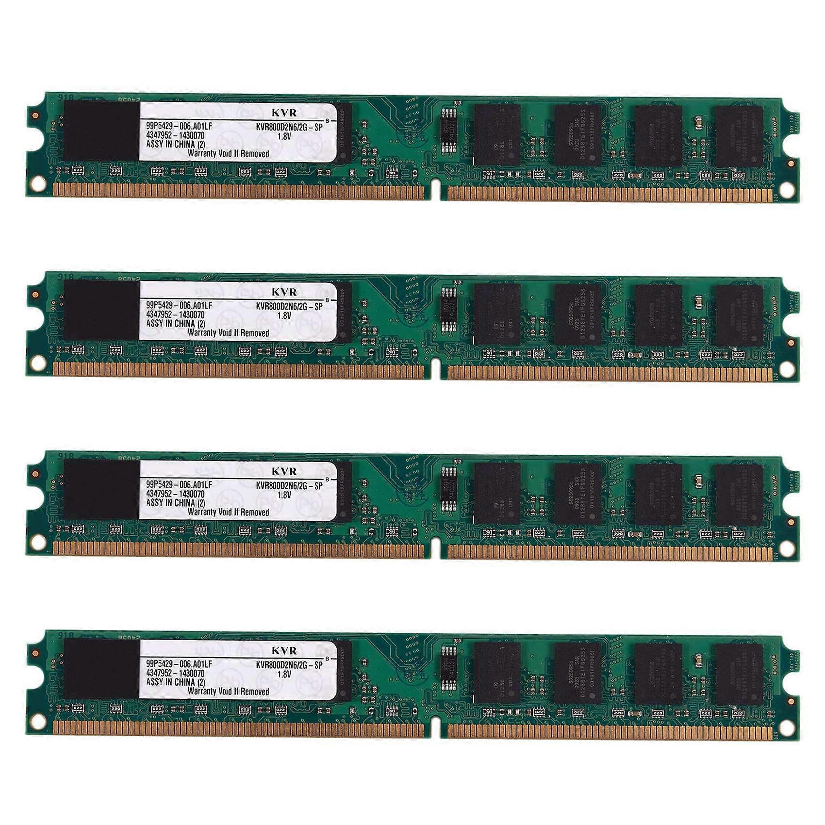 4X 2GB DDR2 PC2-6400 800MHz 240Pin 1.8V Desktop DIMM Memory RAM for , for AMD(2GB/800,S)