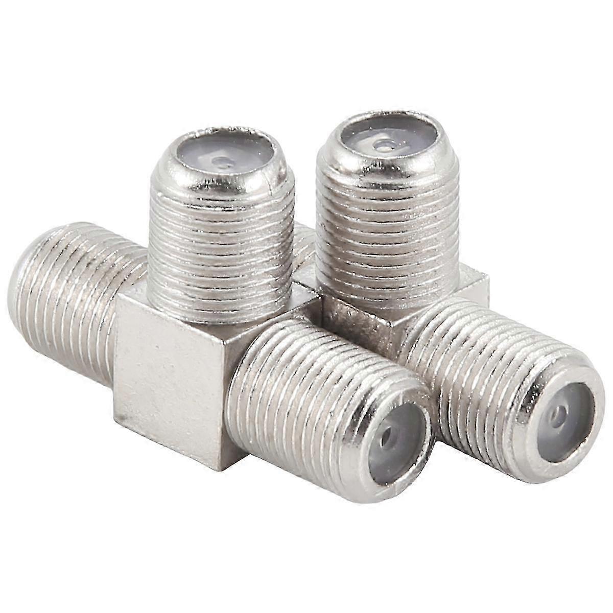 2 PCS 2-Way F-Type Combiner TV Coaxial Connectors RF Adapters Joiners