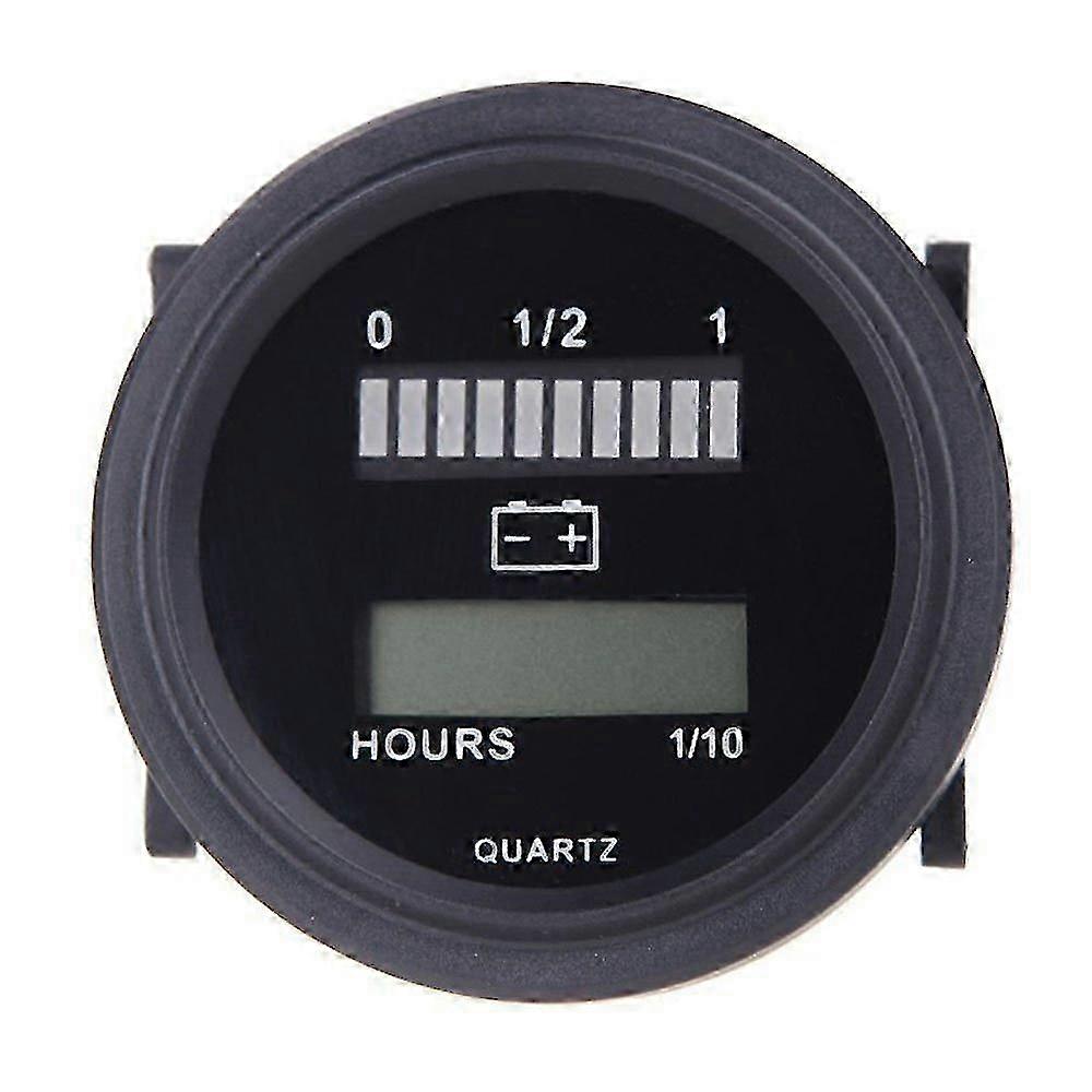 LED battery status gauge for 12V-72V systems with digital display