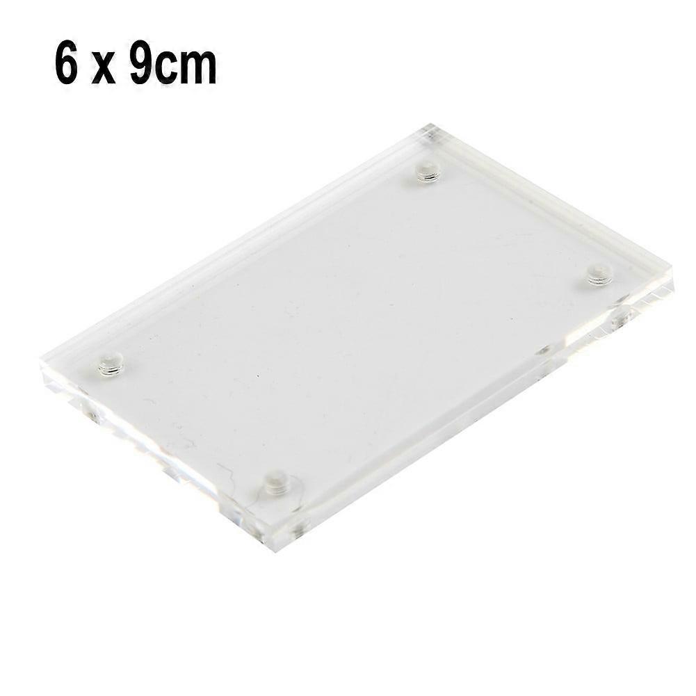 Acrylic Photo Frames, Double Sided Magnetic Picture Frame, Desktop Frameless Postcard Display