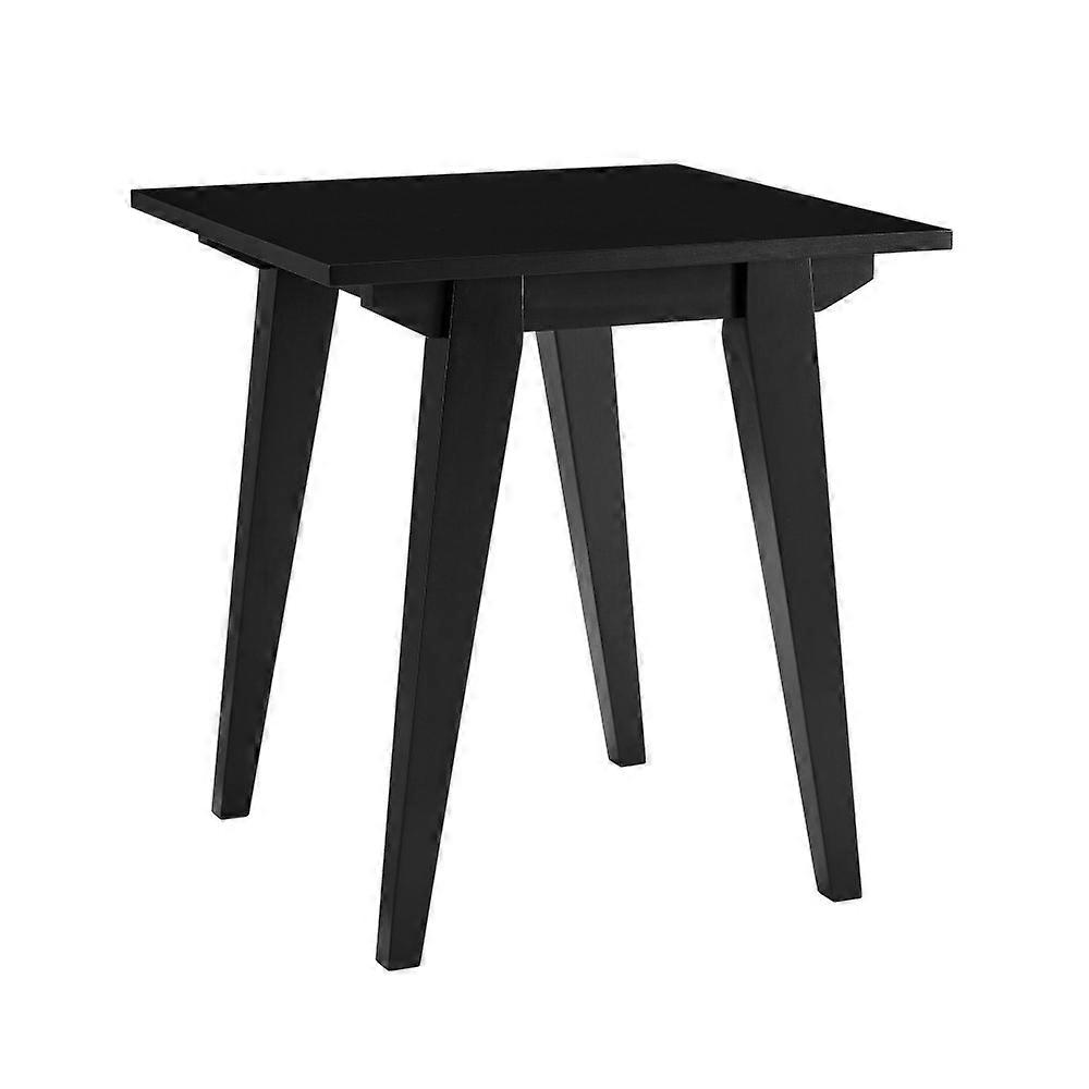 Japandi Minimal Solid Wood Side Table – Black