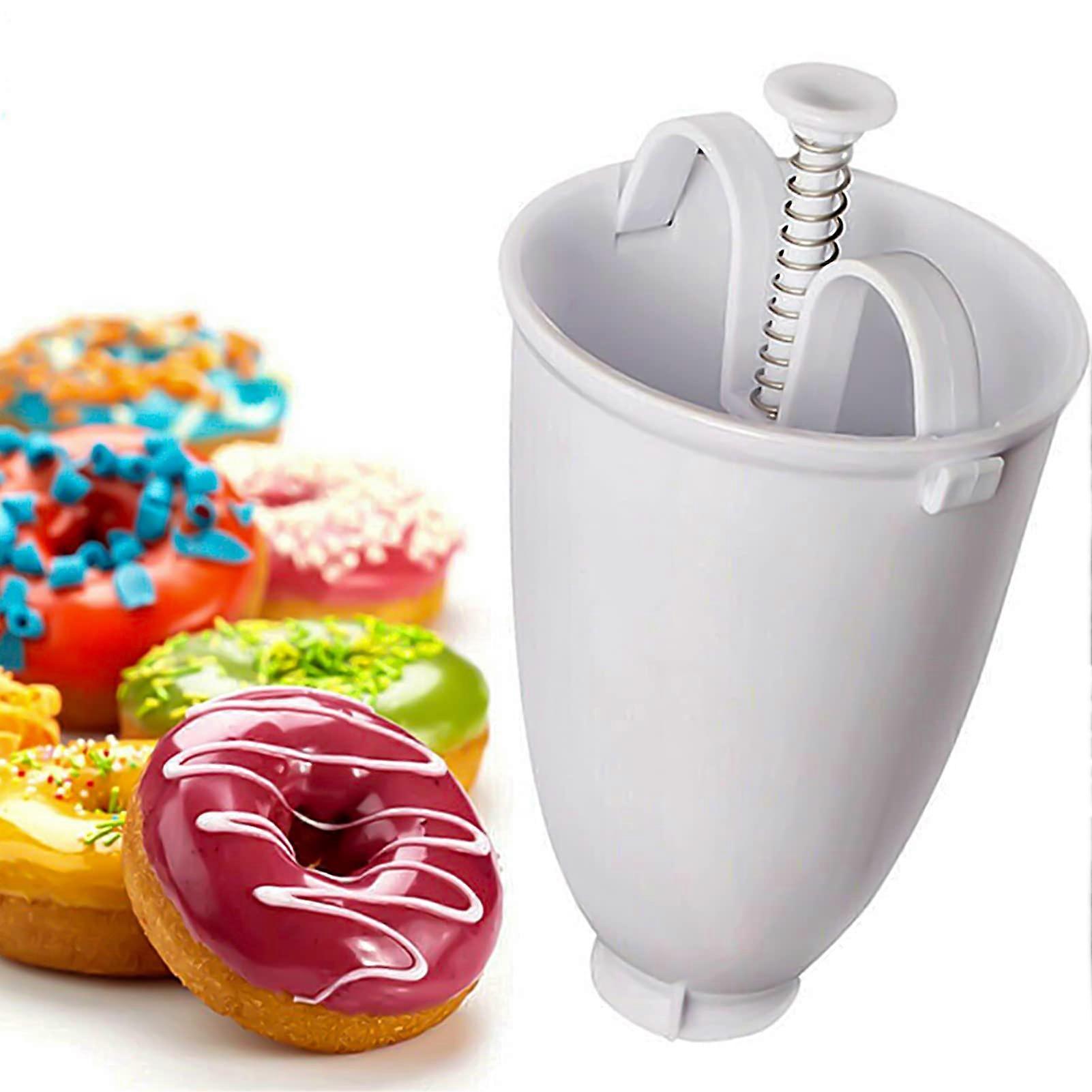 Manual Donut Maker Dispenser with Plastic Mould for Fast DIY Dessert and Home Kitchen Baking