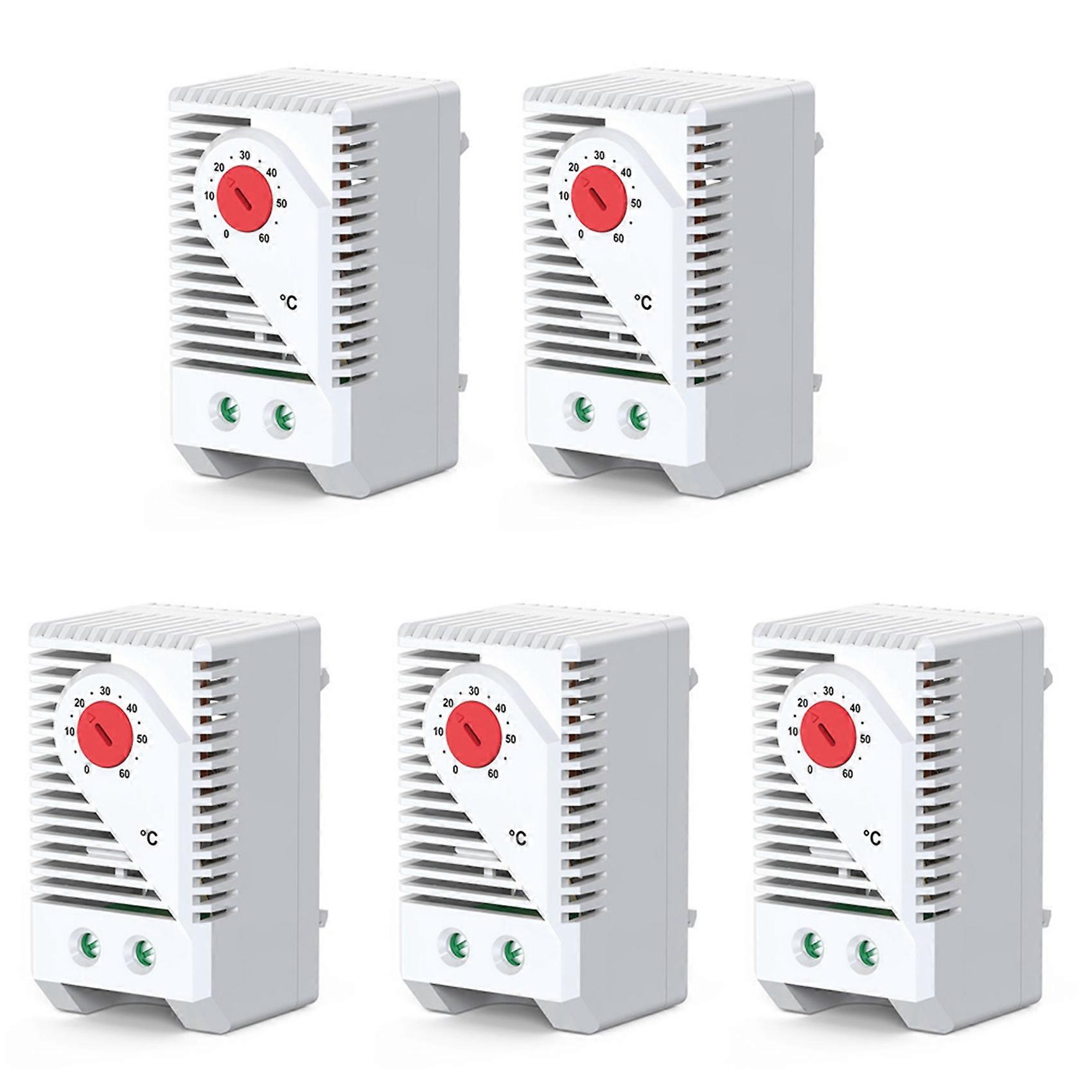 5X Temperature Controller Mechanical Switch NO NC 0-60℃ Cabinet Thermostat and Humidity Control AC 250V 10A KTO011