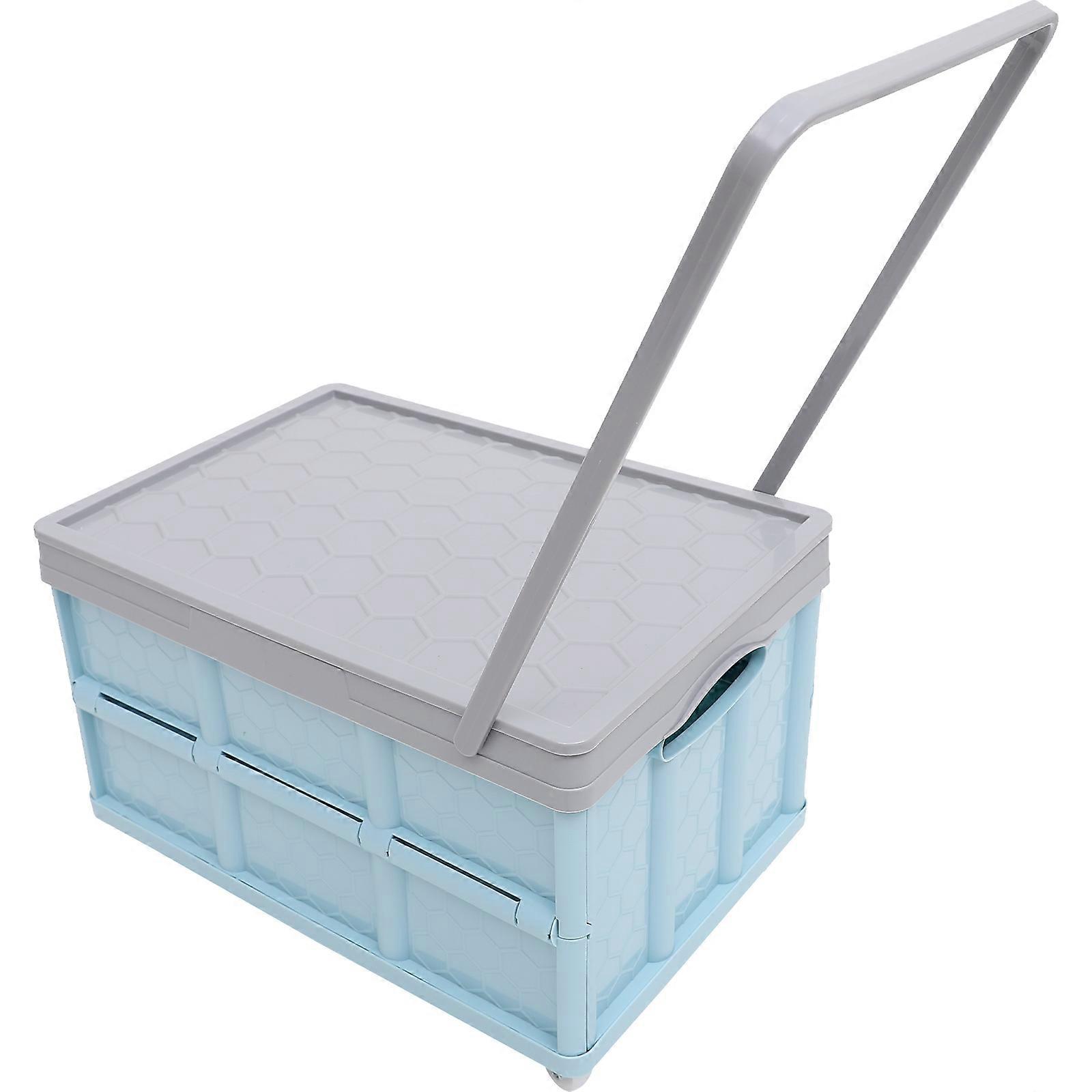 Lidded Storage Bin Collapsible Storage Box Stackable Clothes Storage Box With Wheel