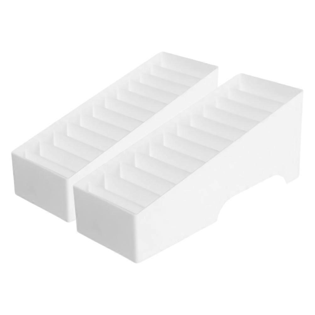 Cell Phone Holder Plastic Storage Box Multi-Grid for Storage 2Pcs Desktop