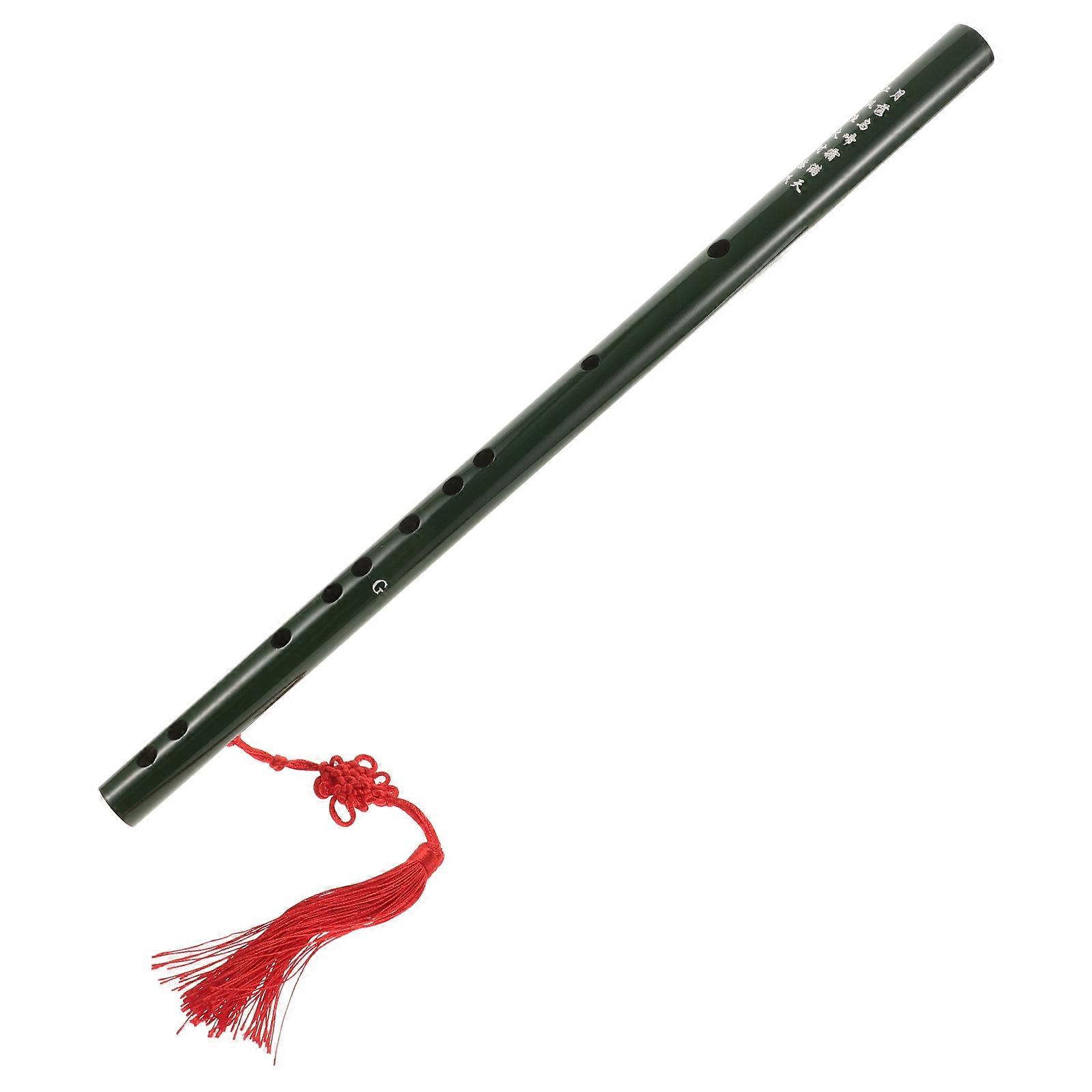 Green Traditional Bamboo Flute for Playing Use Beginner