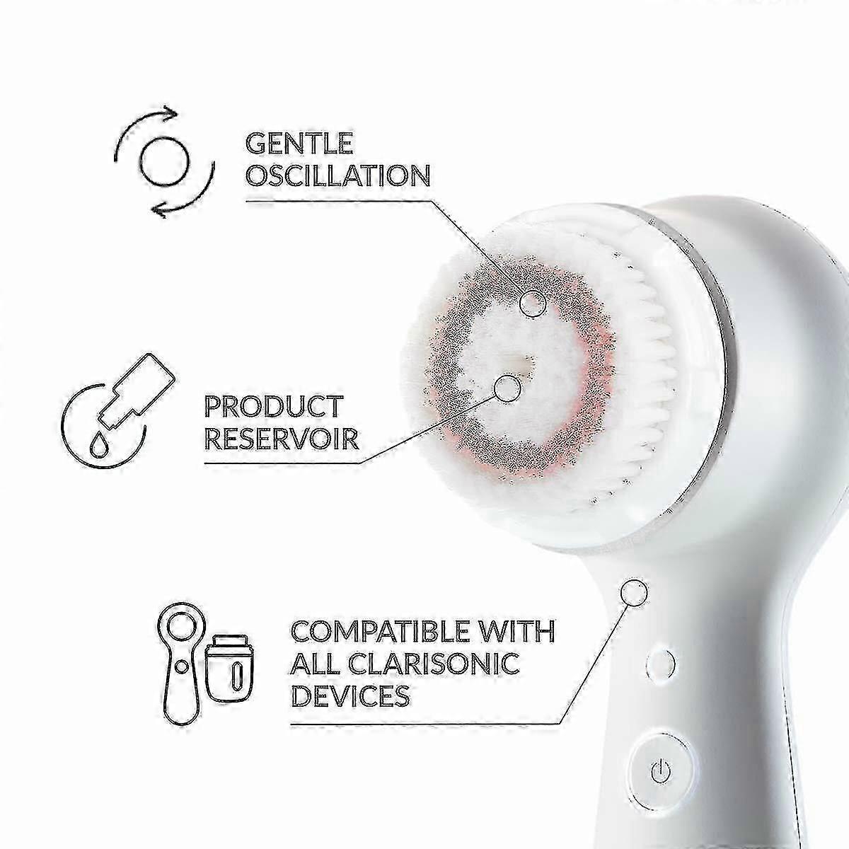 Clarisonic 2 utstråling og 2 dyp pore ansiktsrensende børstehodeutskiftinger