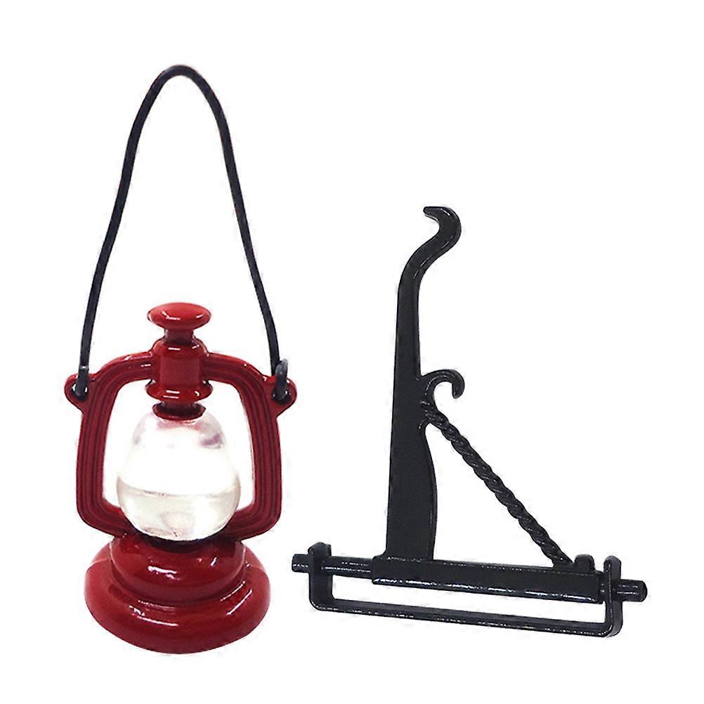 Decorative Kerosene Lamp Dollhouse Prop for 1Set Miniature Layout