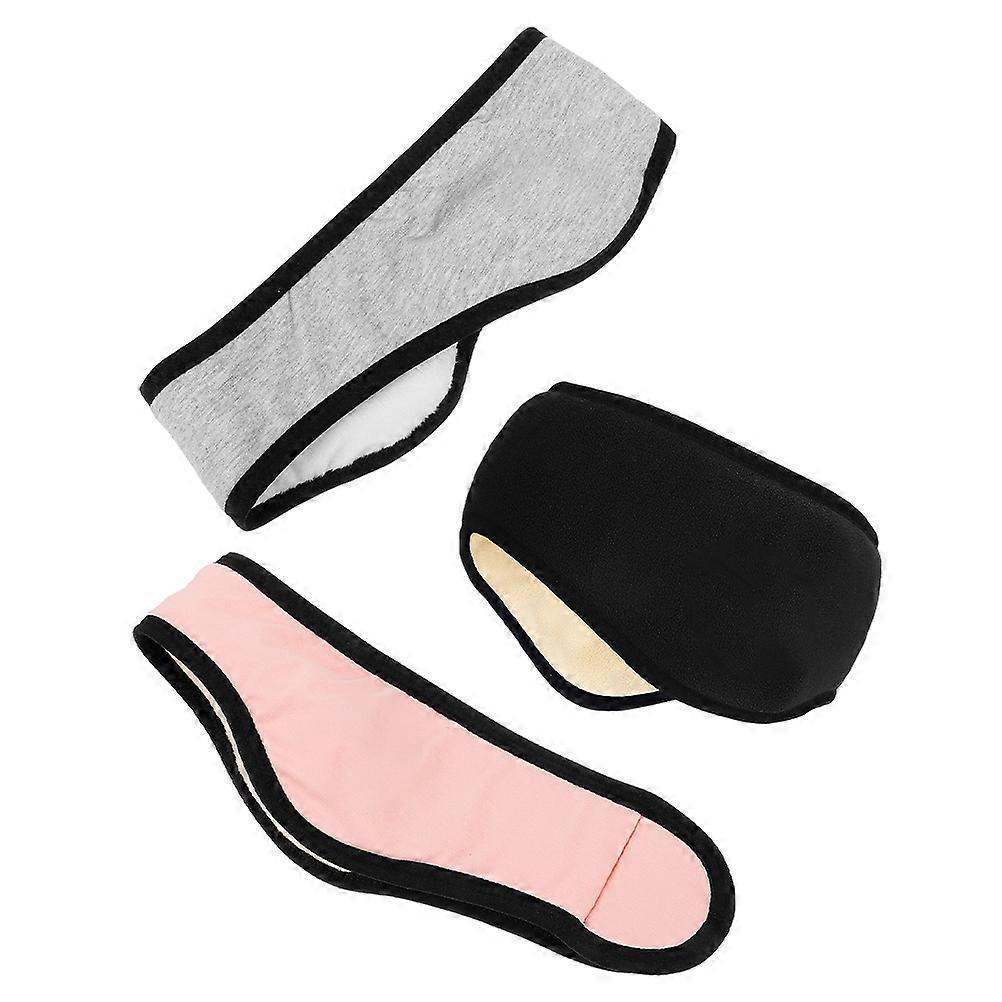 Assorted Color Sleep Ear Muffs Adjustable for Noise Cancelling 3Pcs Set Unisex