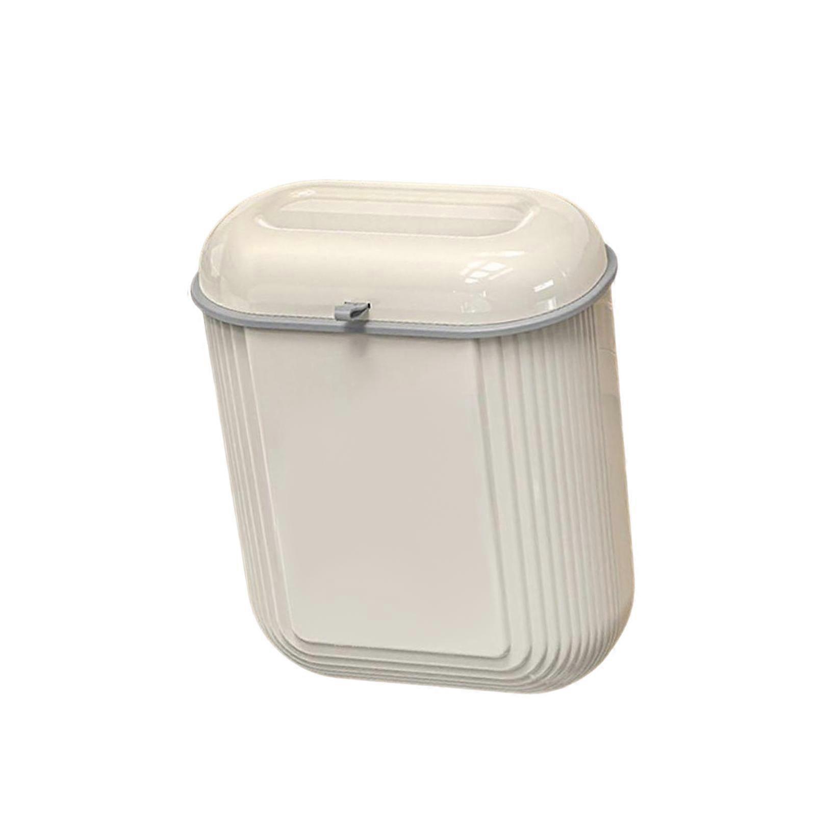 Hanging Trash Can with Lid Kitchen Compost Bin Mountable Compact Generous 12L