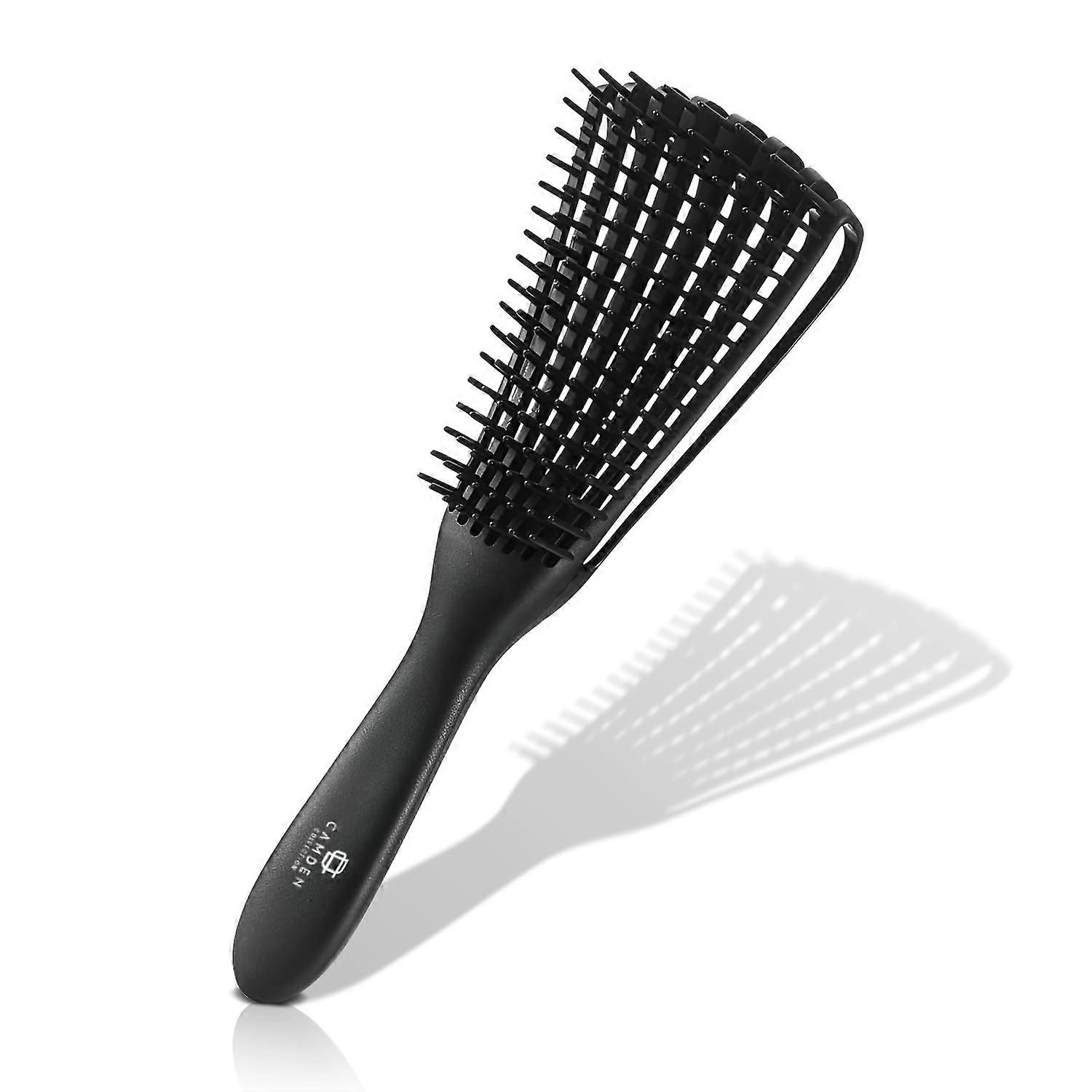 Detangling Brush for Curly Hair with Curl Defining Bristles, Gentle Scalp Care, Wet and Dry Use, Black