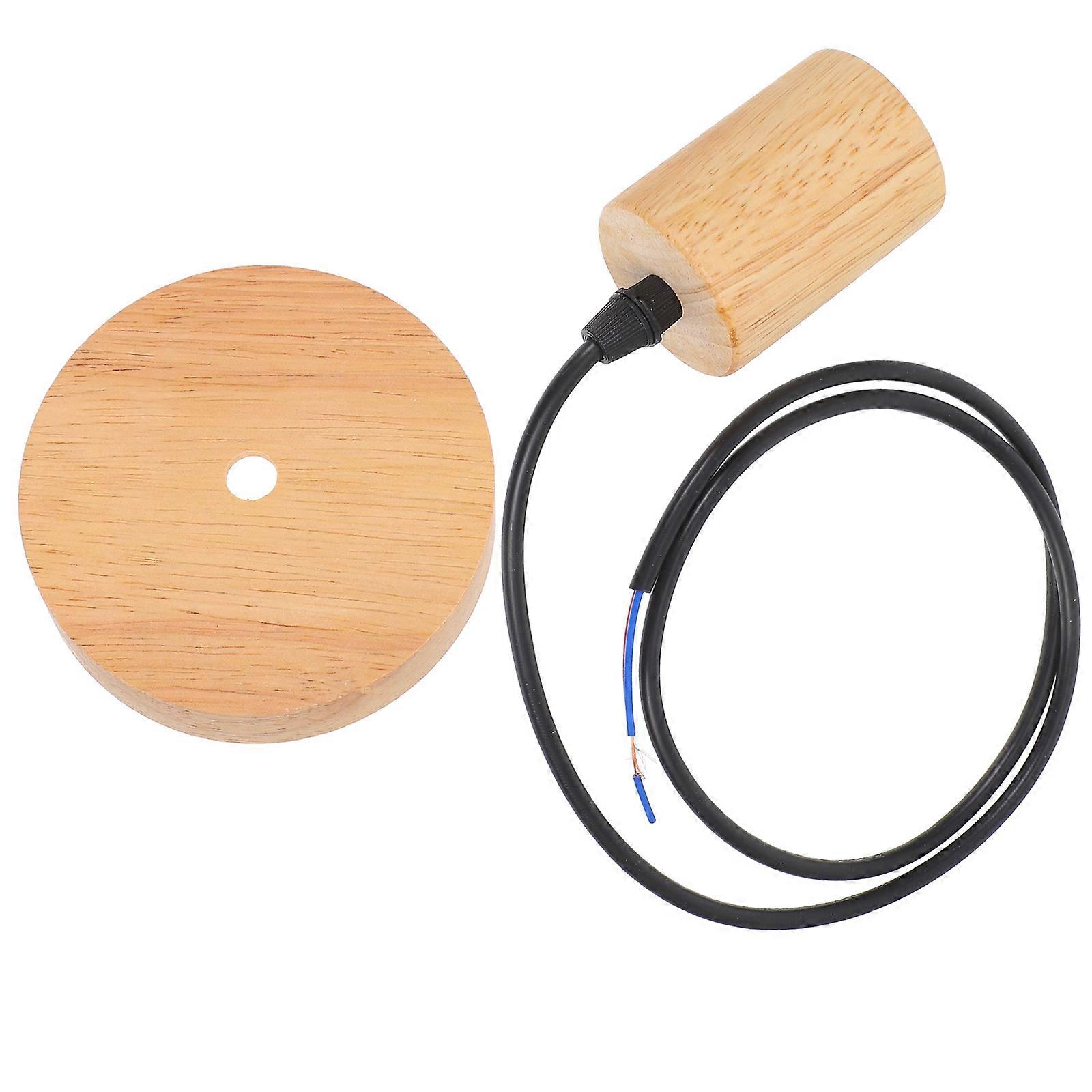 Swag Lights Vintage Wood Base Wall Sconce E27 Socket For Kitchen Island And Study Lighting 1Pcs